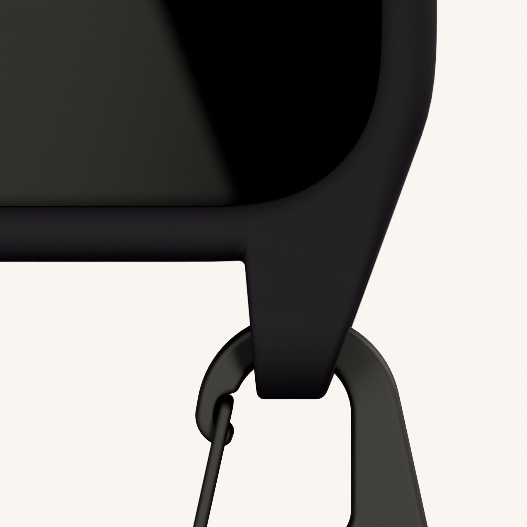 Handykette mit Karabinerband in Schwarz