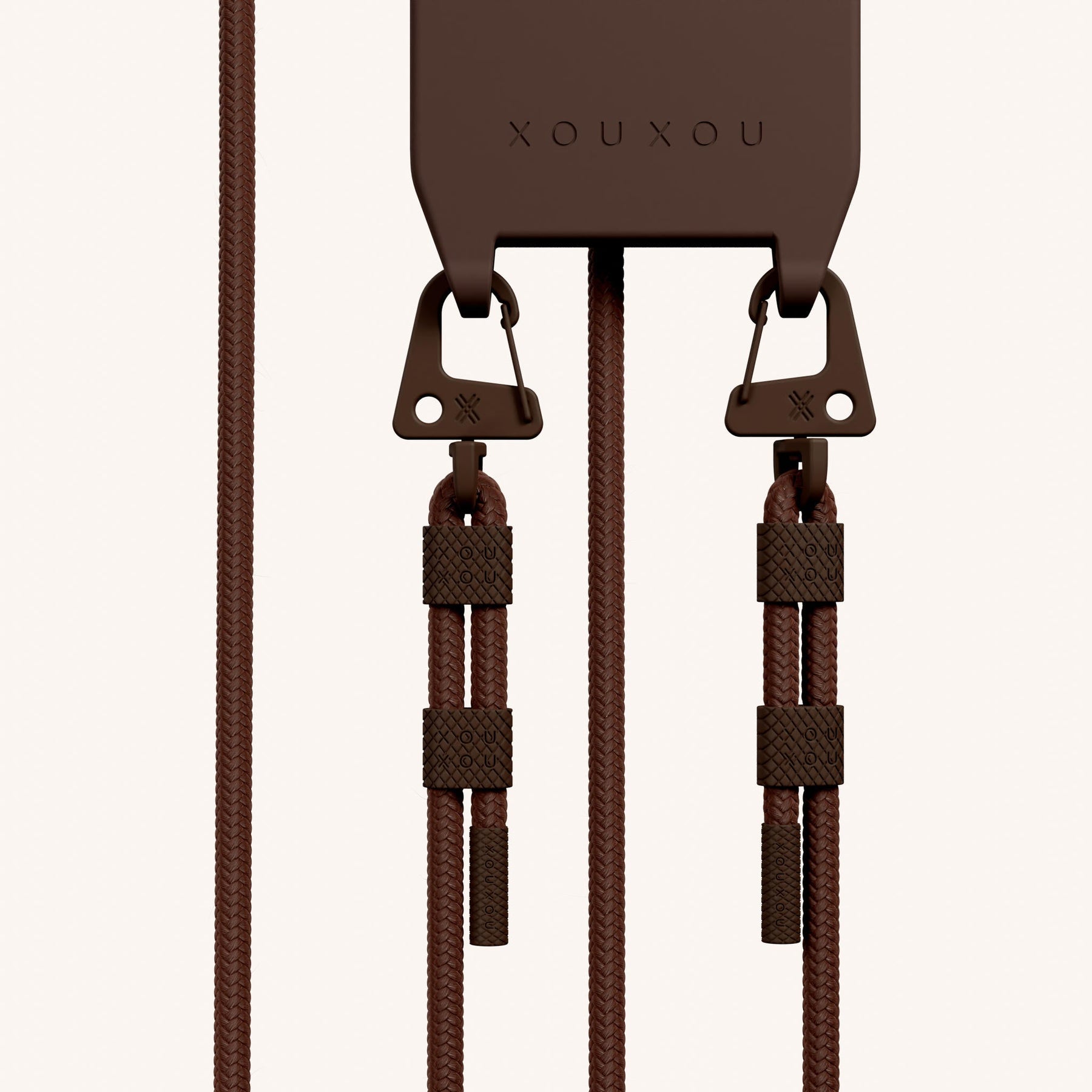 Phone Necklace with Carabiner Rope in Earth