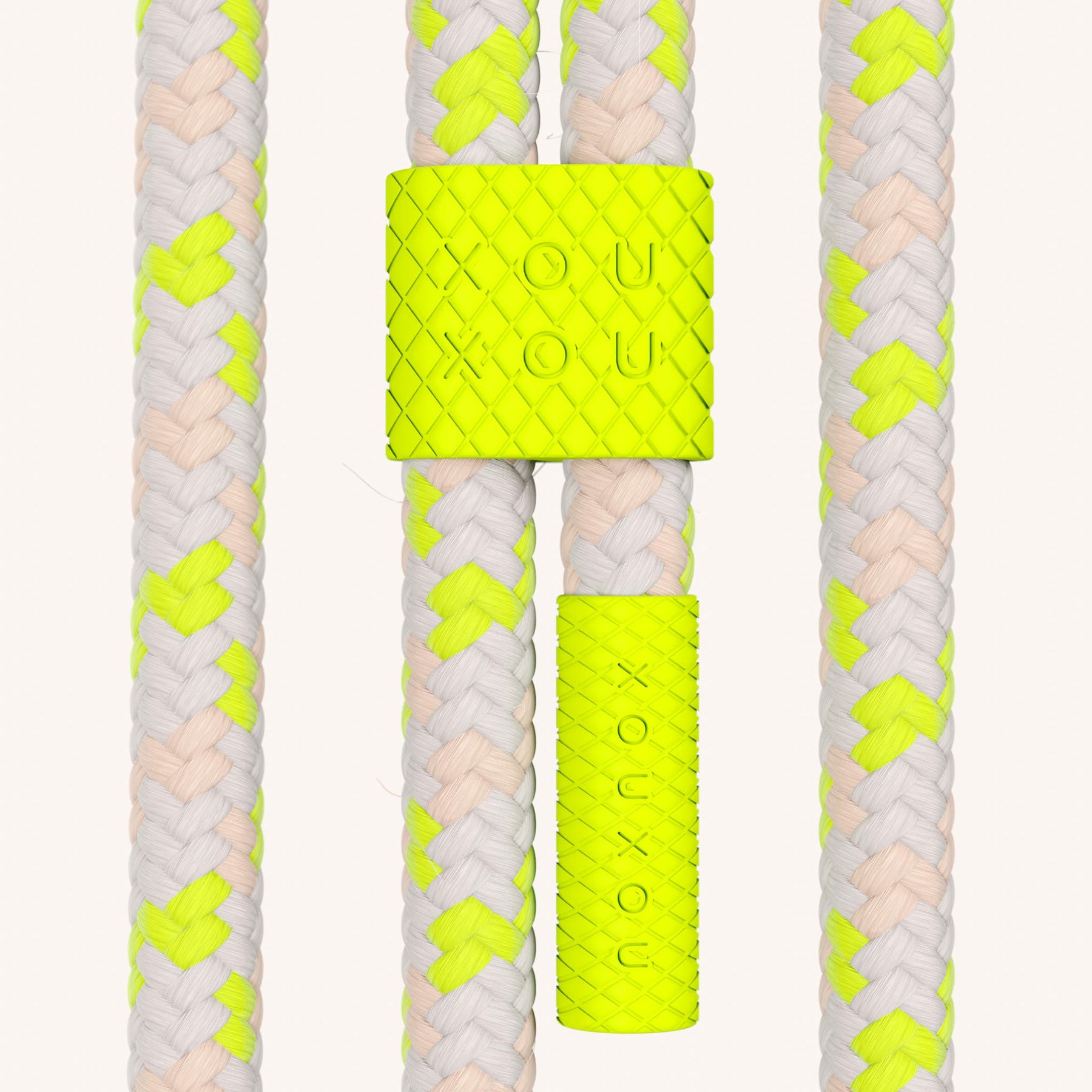 Handykette mit Karabinerband in Kreideweiss + Neon Kamouflage