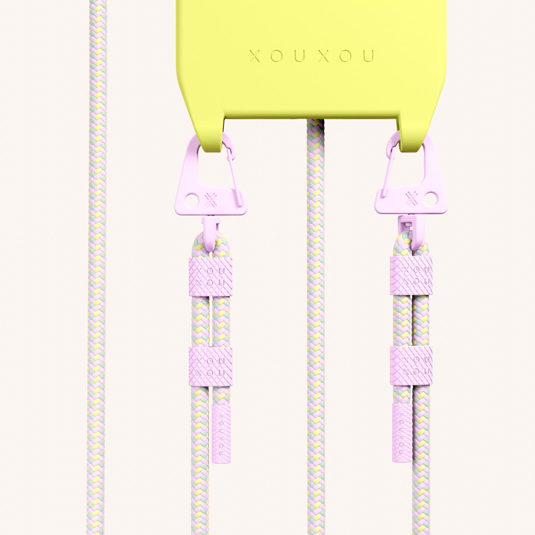 Phone Necklace with Carabiner Rope in Limoncello + Dolce