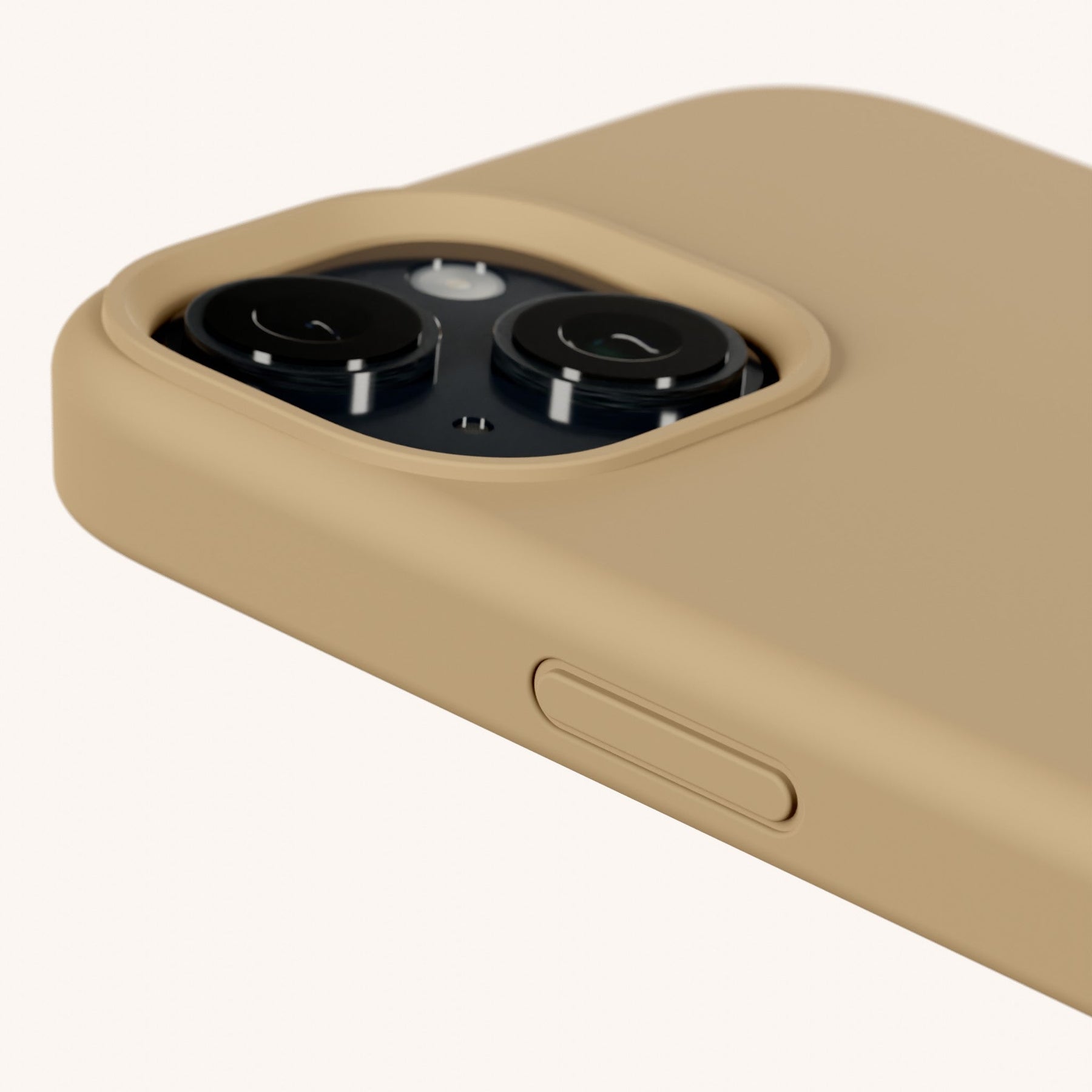 Handykette mit Karabinerband in Beige