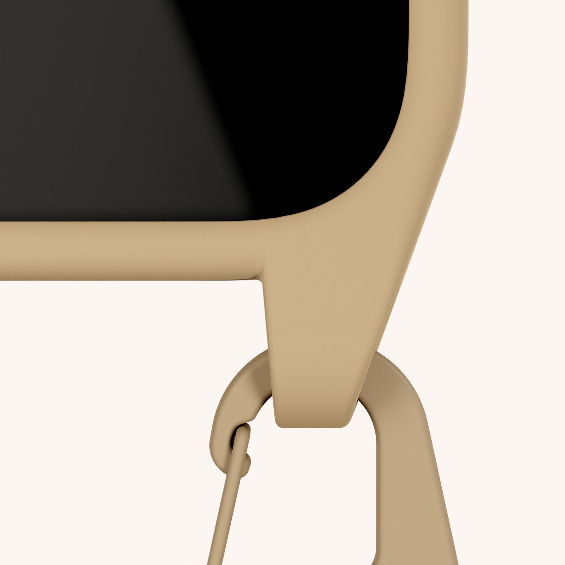 Handykette mit Karabinerband in Beige