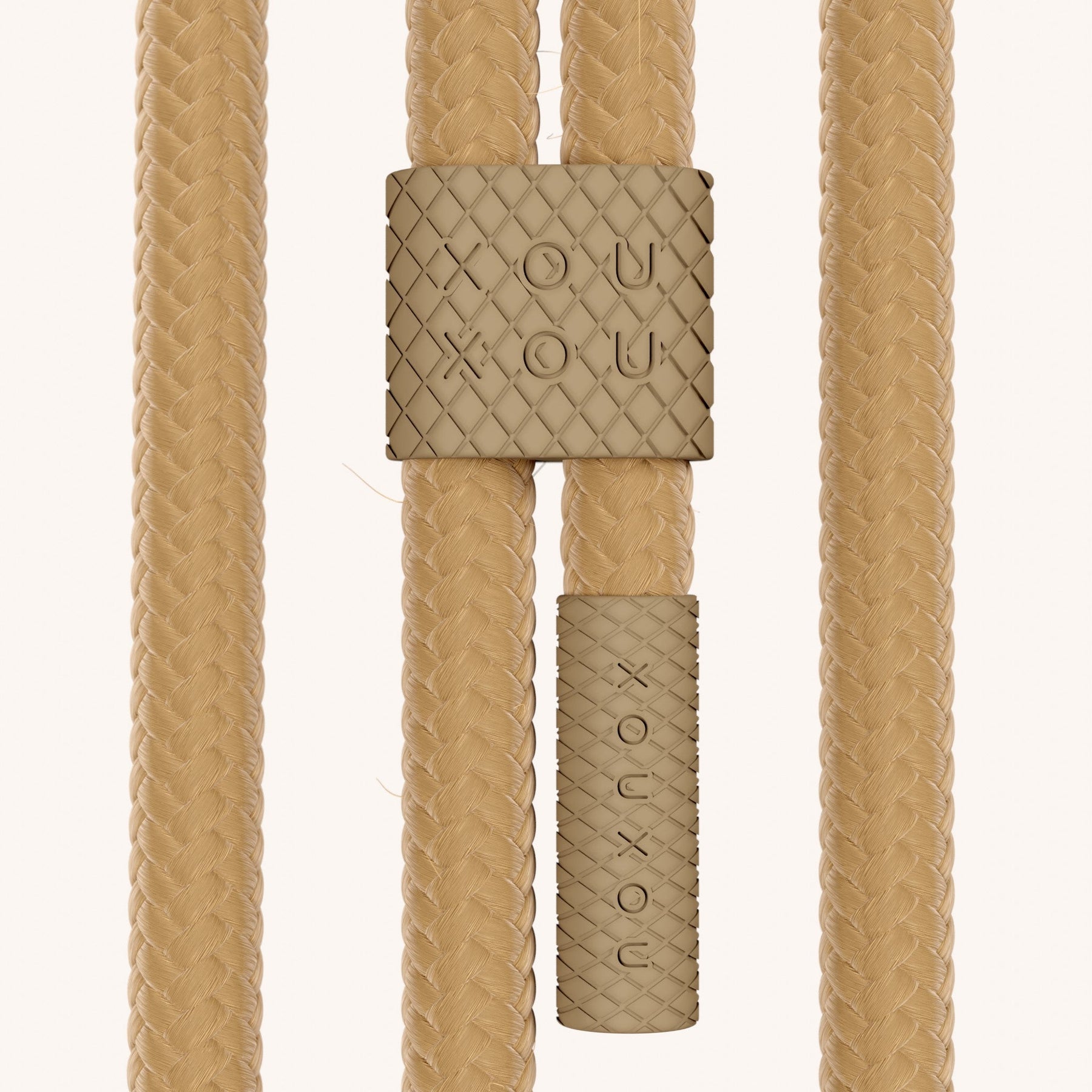 Handykette mit Karabinerband in Beige