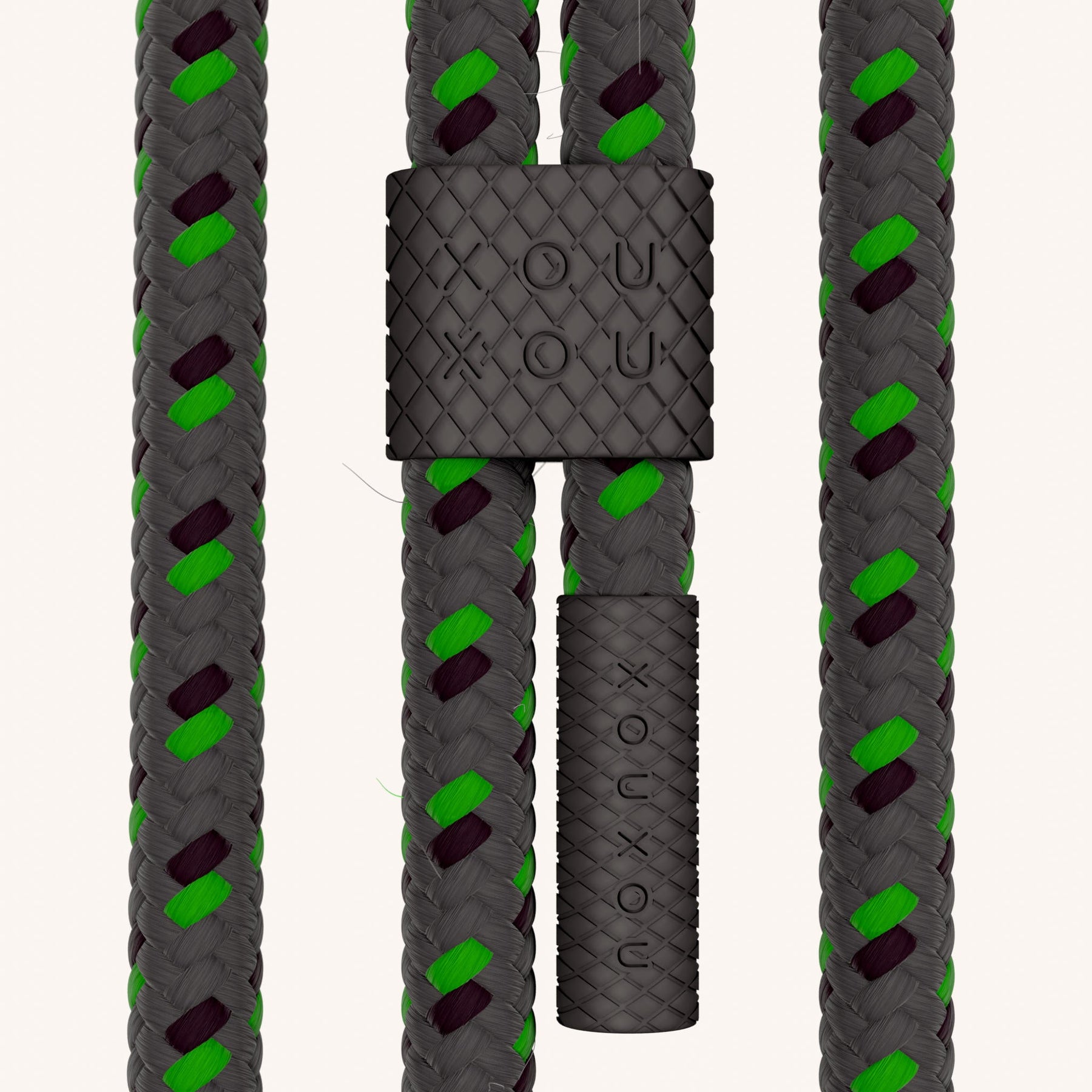 Handykette mit Karabinerband in Grau transparent
