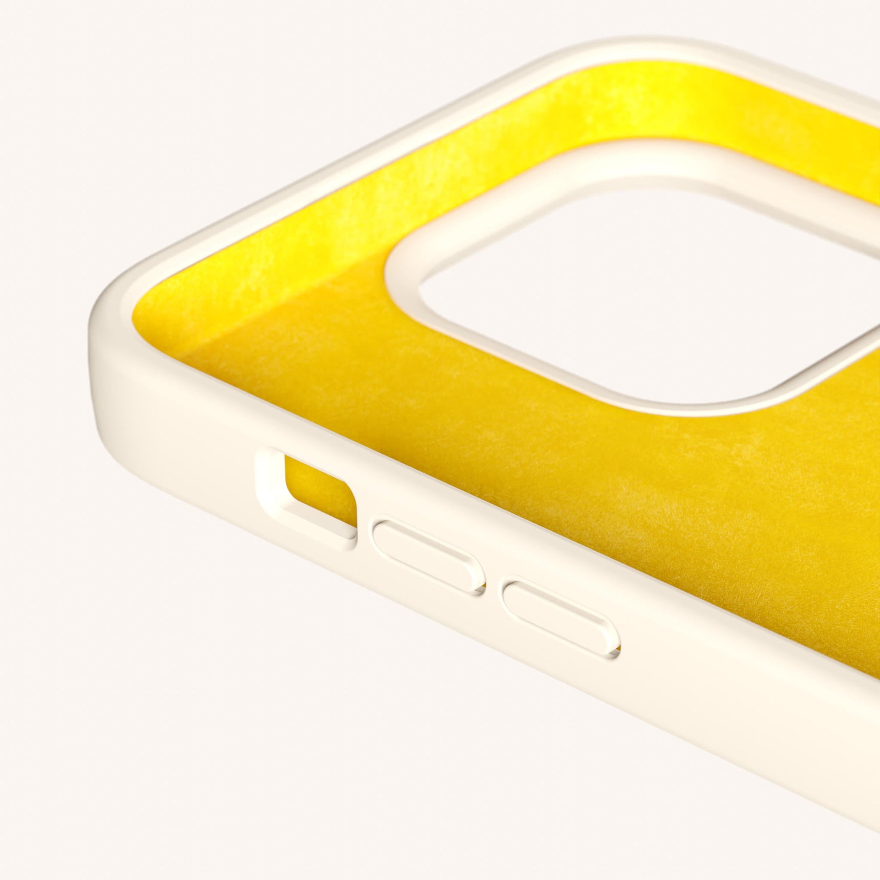 Handykette mit Karabinerband in Kreideweiss + Neon Kamouflage