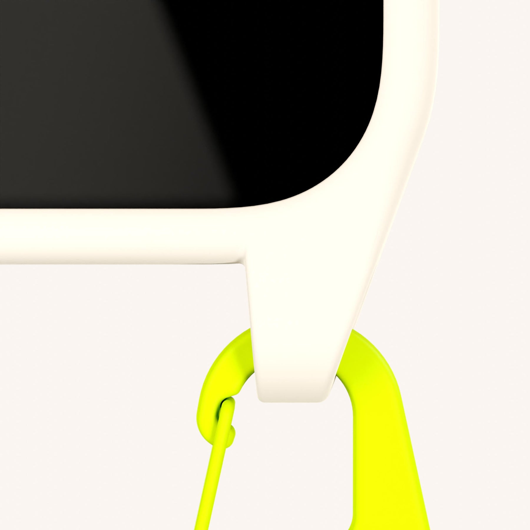 Handykette mit Karabinerband in Kreideweiss + Neon Kamouflage