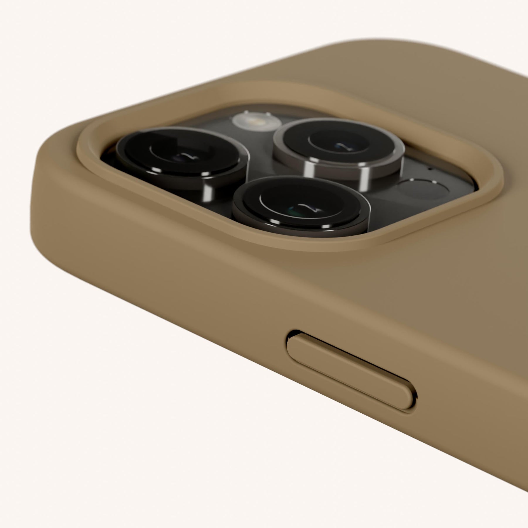 Handykette mit Karabinerband in Taupe