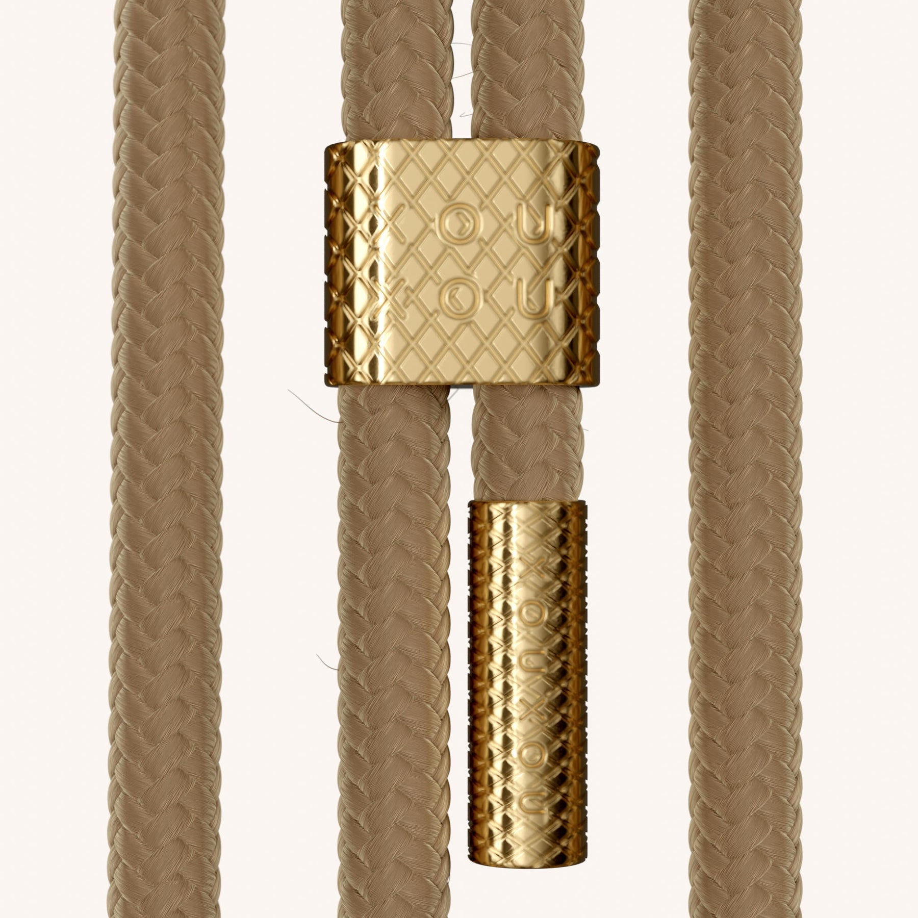 Handykette mit Karabinerband in Taupe