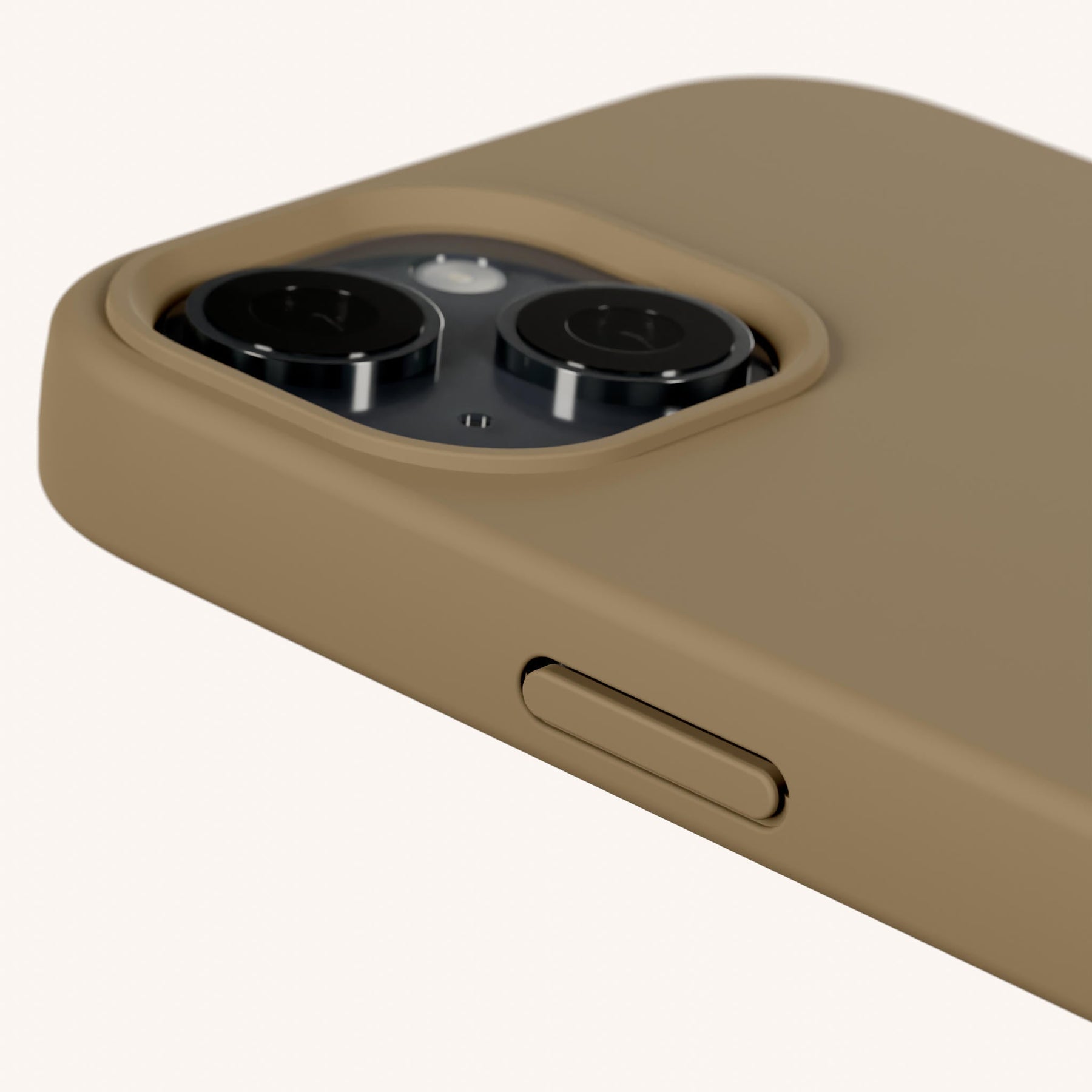 Handykette mit Karabinerband in Taupe