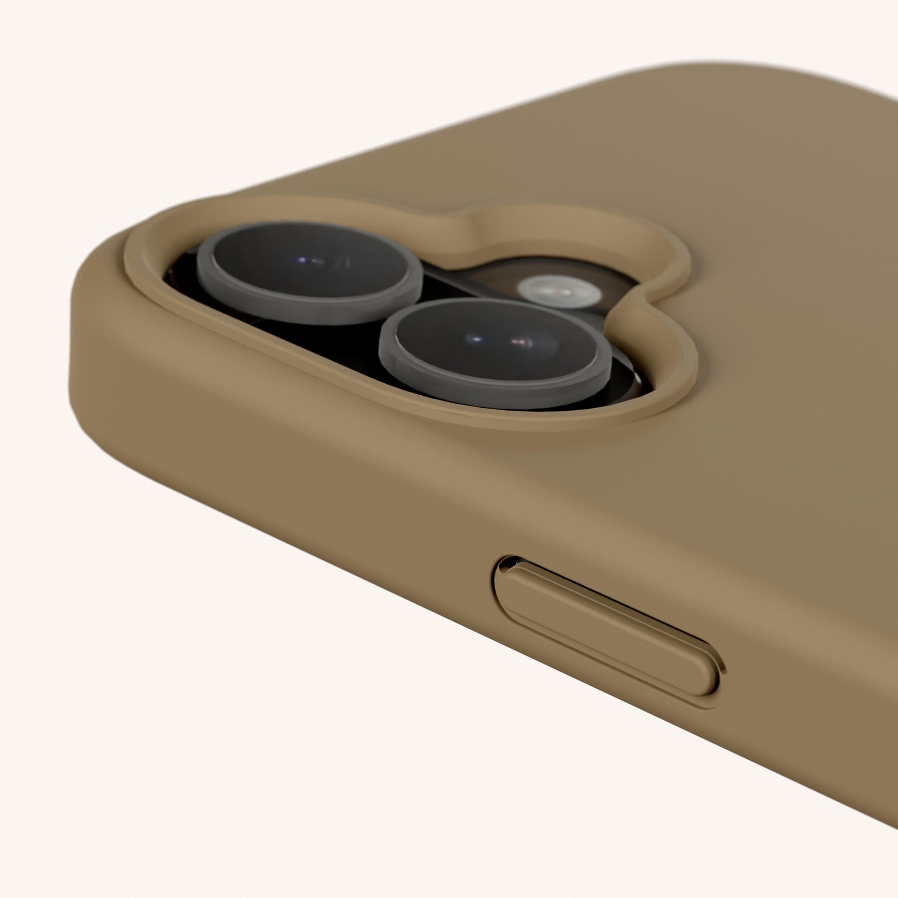 Handykette mit Karabinerband in Taupe