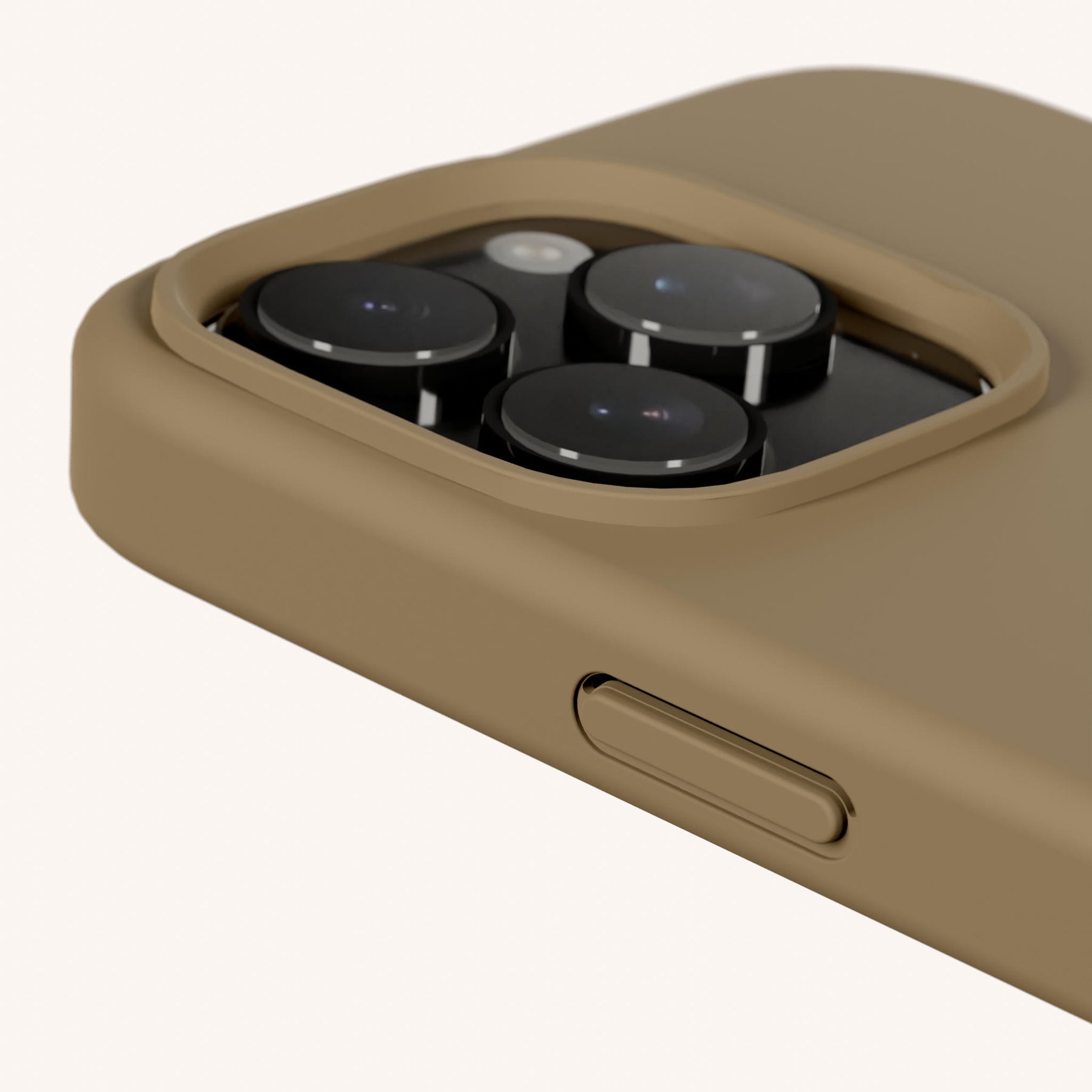 Handykette mit Karabinerband in Taupe