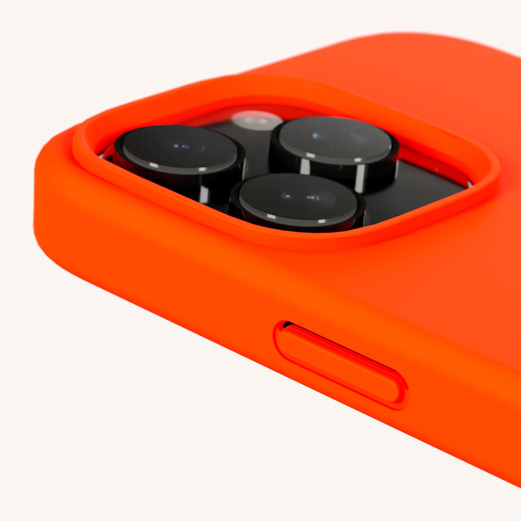 Handykette mit Karabinerband in Neon Orange + Orange Kamouflage