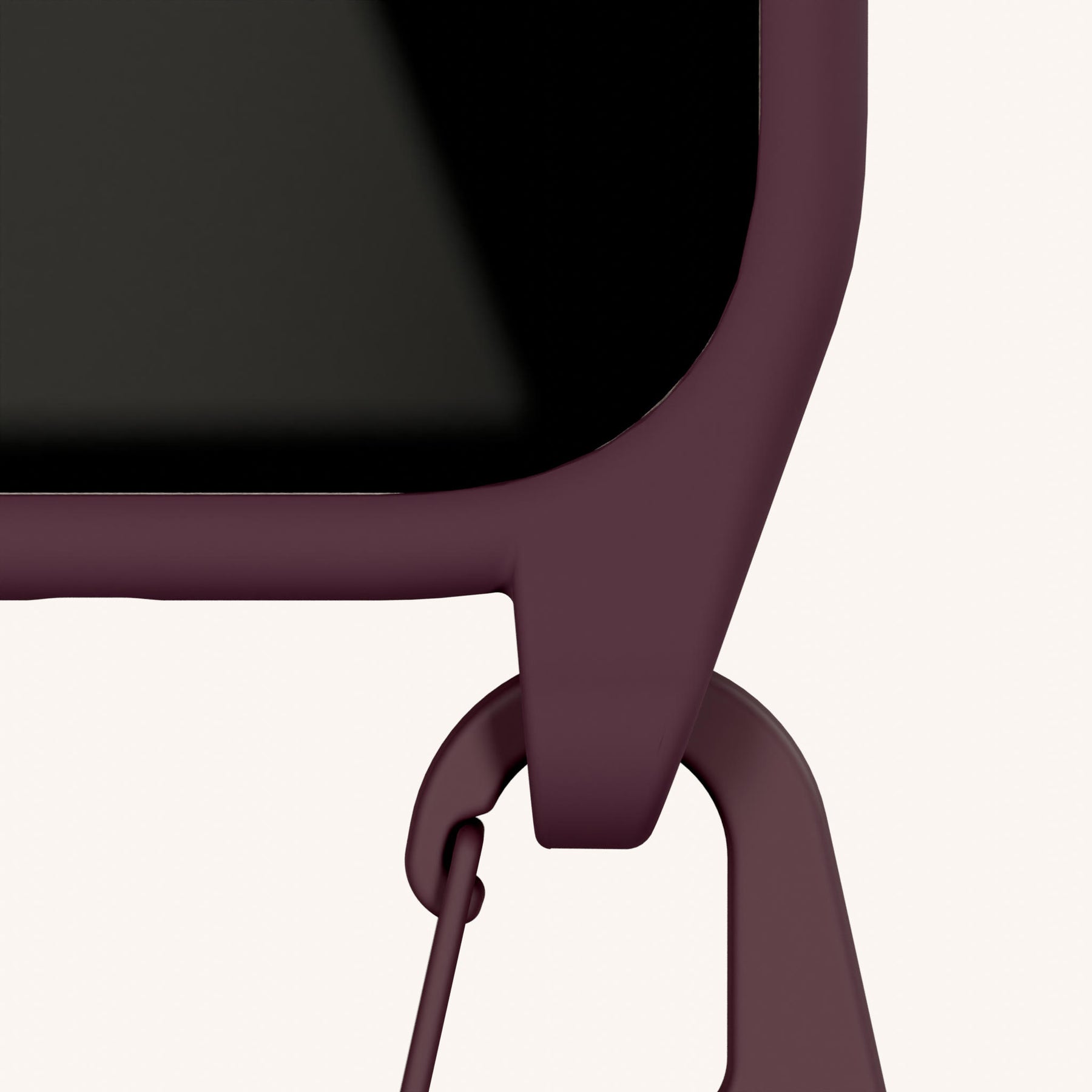 Phone Necklace with Carabiner Rope in Burgundy