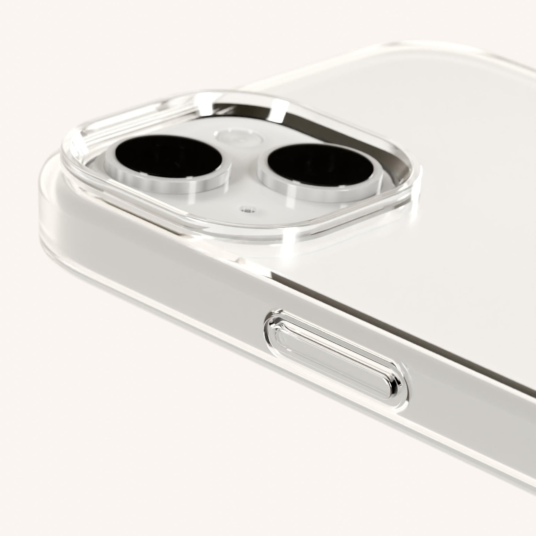 Handykette mit Gurt in Transparent + Rostrot