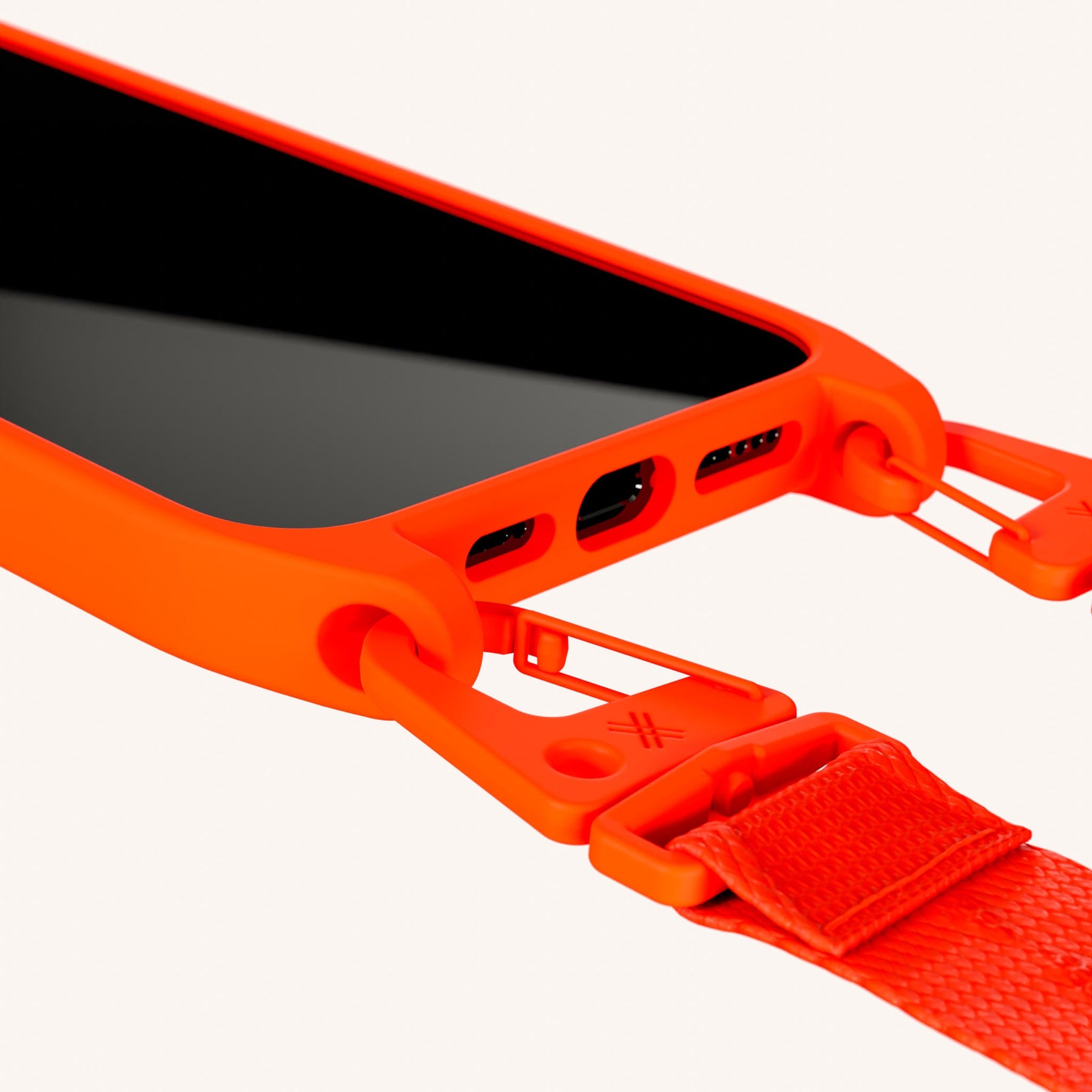 Handykette mit Gurt in Neon Orange