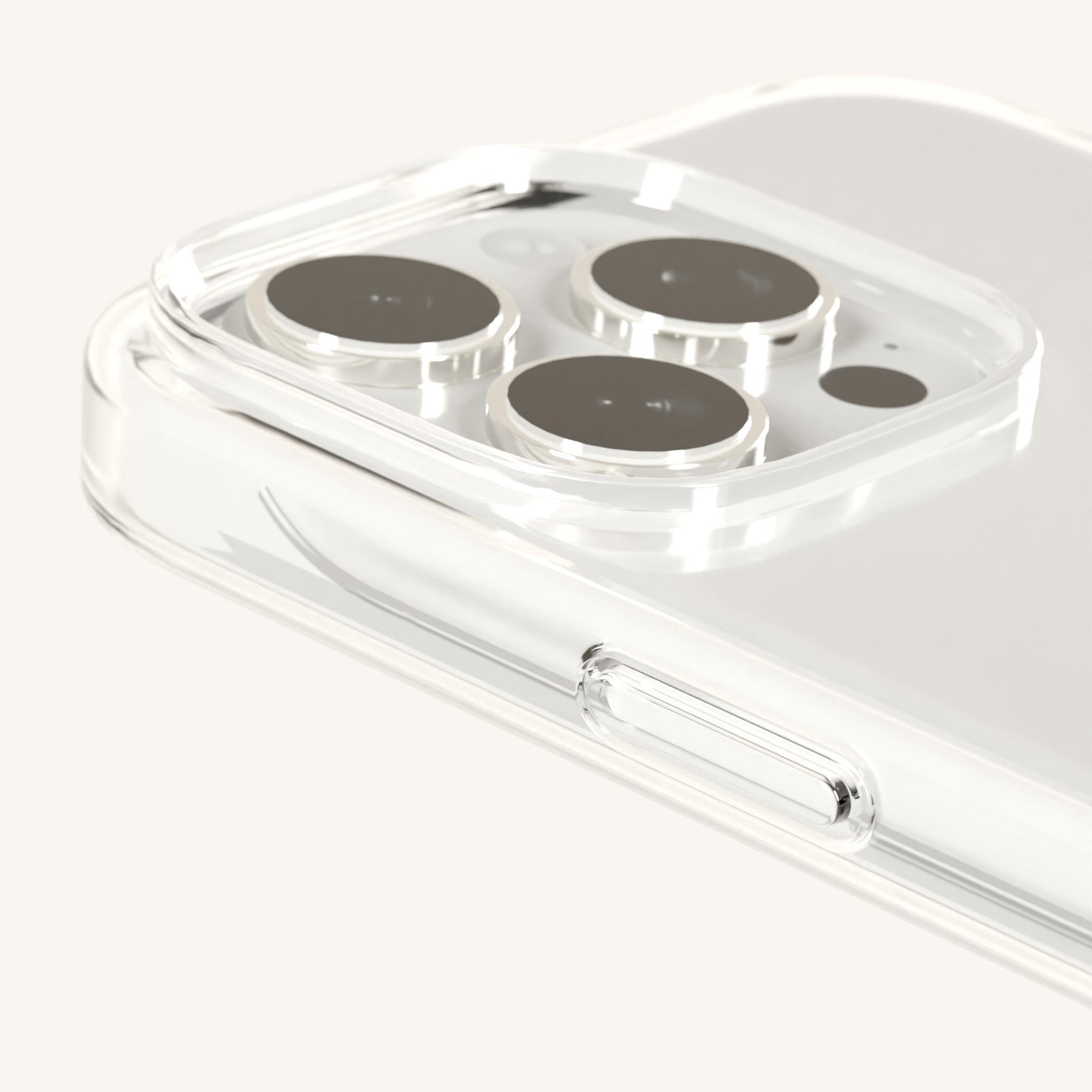 Handykette mit Gurt in Transparent + Rostrot