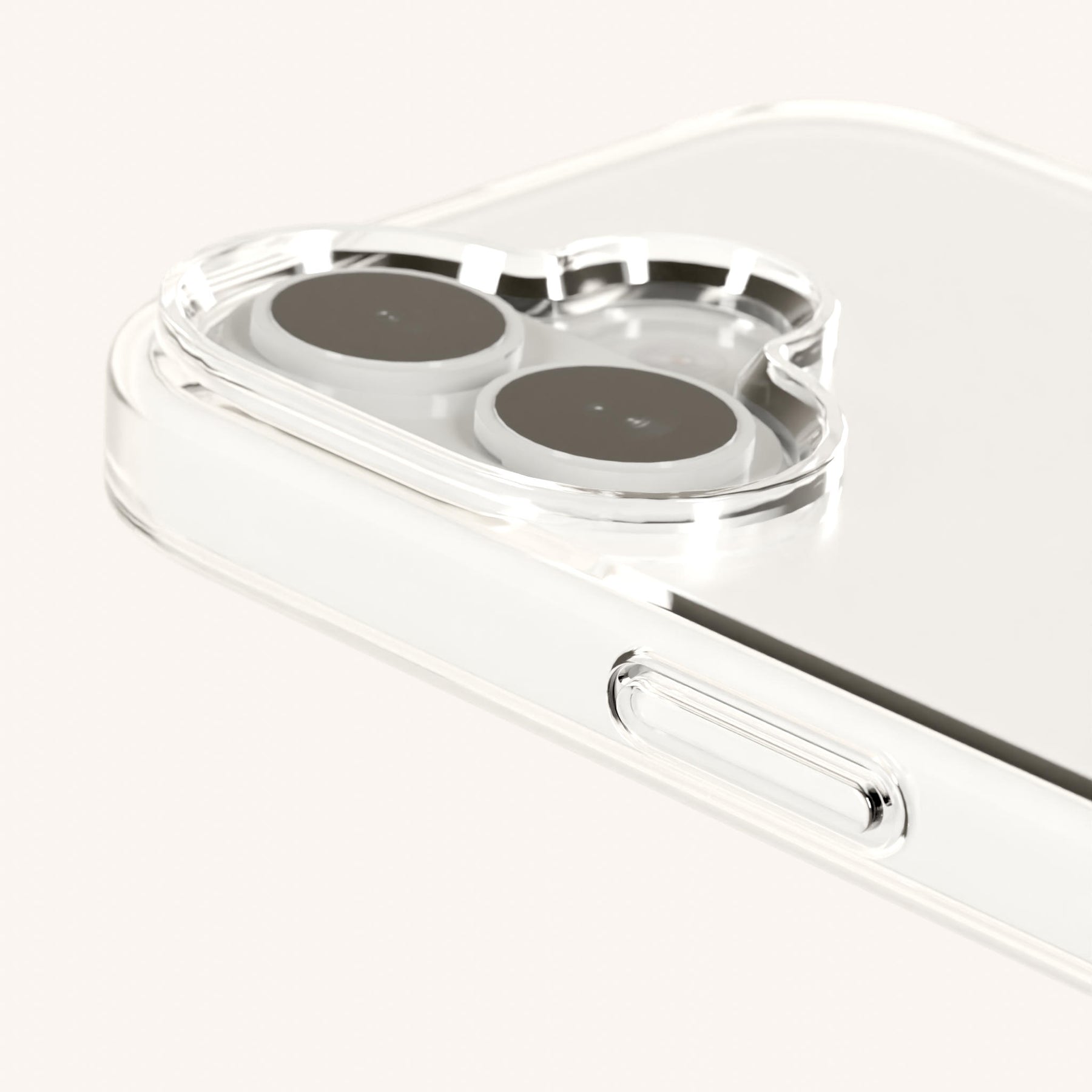 Handykette mit Gurt in Transparent + Rostrot