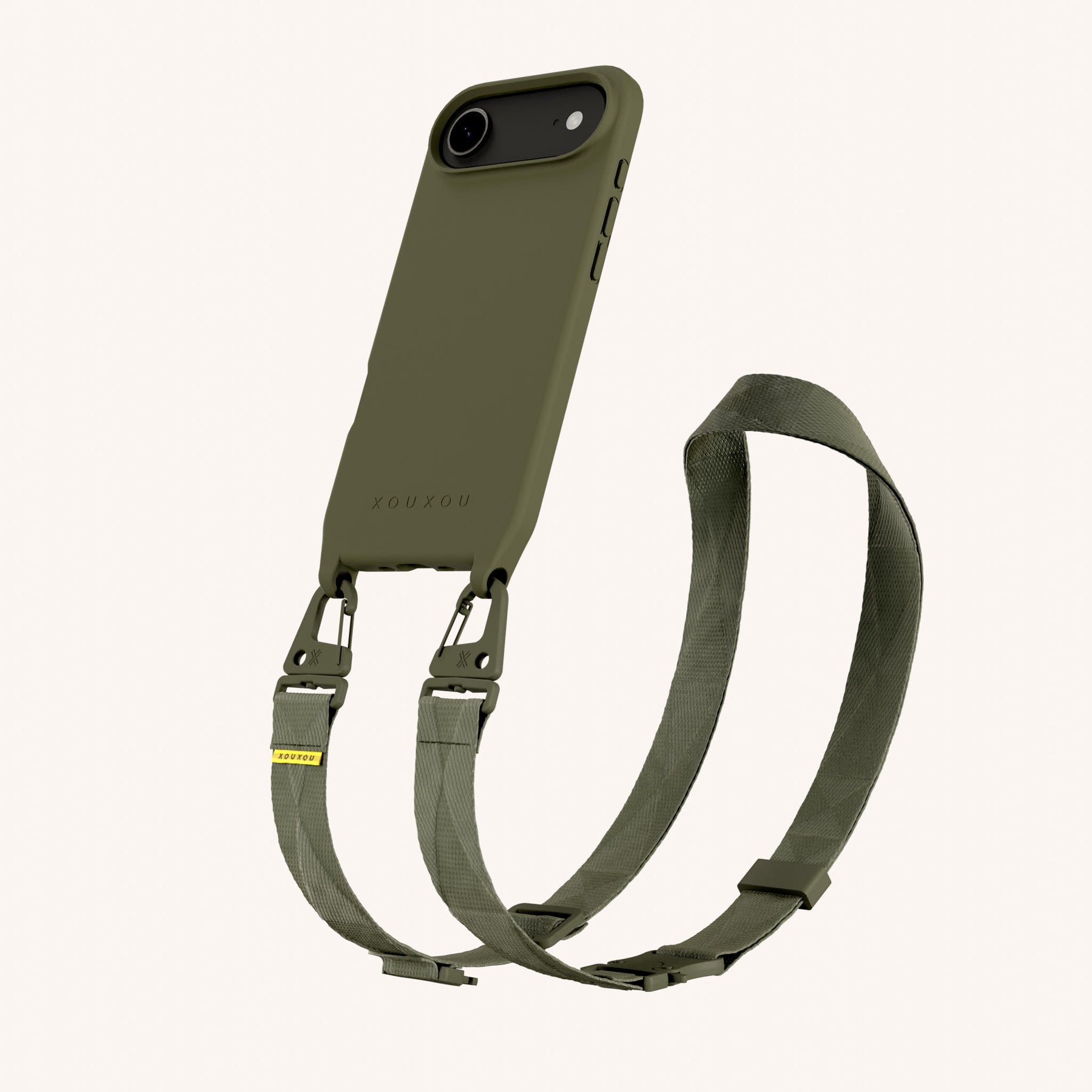 Phone Necklace with Lanyard in Moss