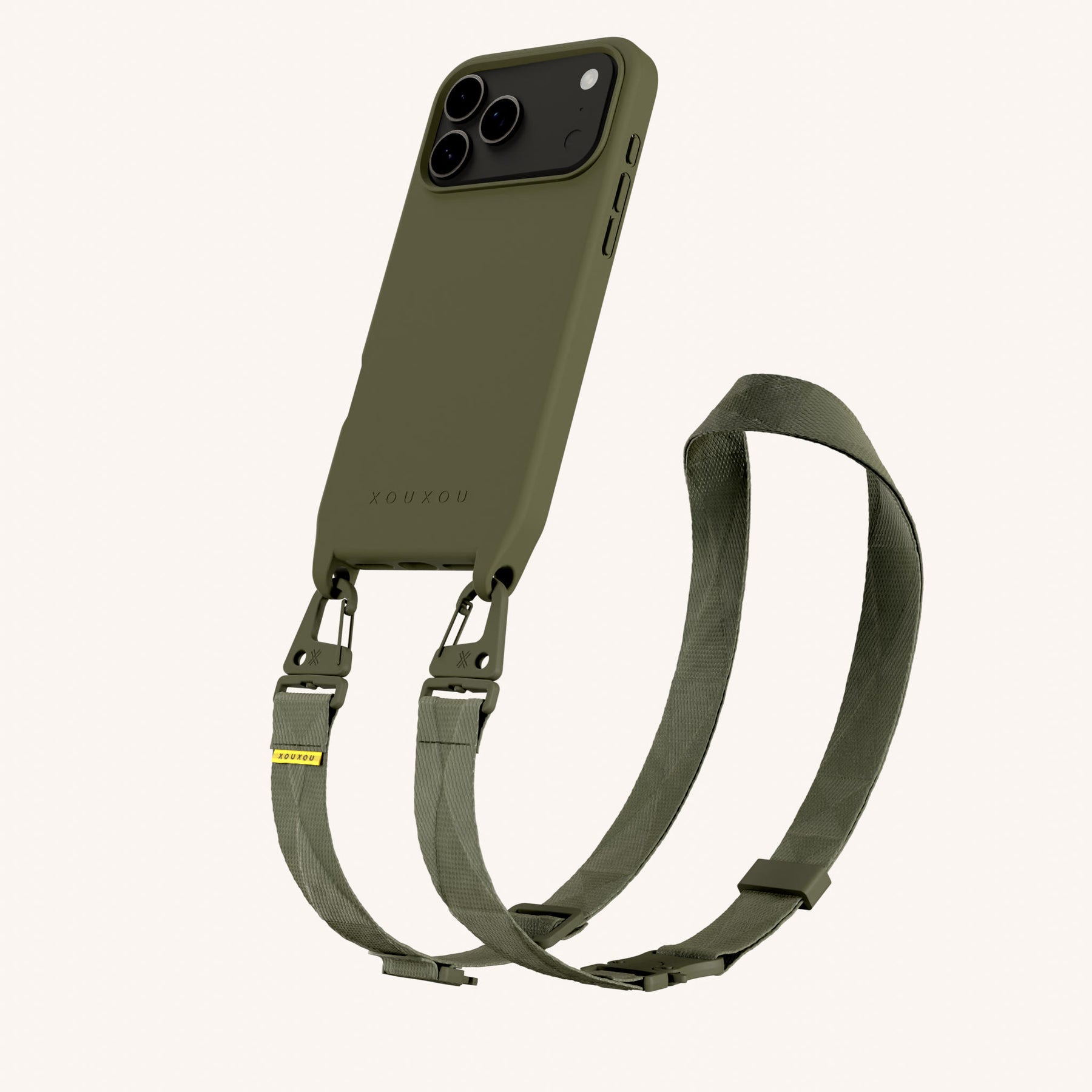 Phone Necklace with Lanyard in Moss