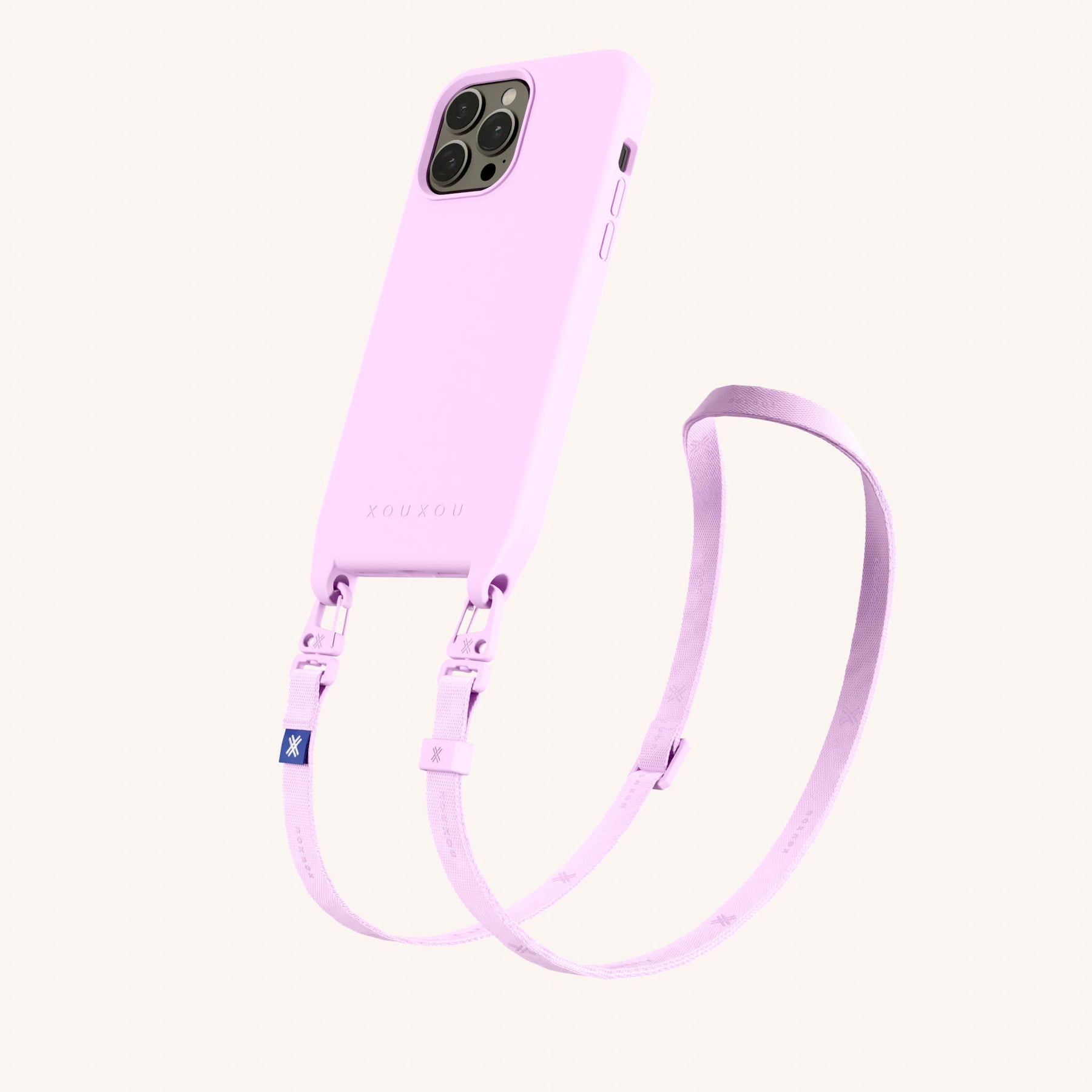Phone Necklace with Slim Lanyard in Rosato