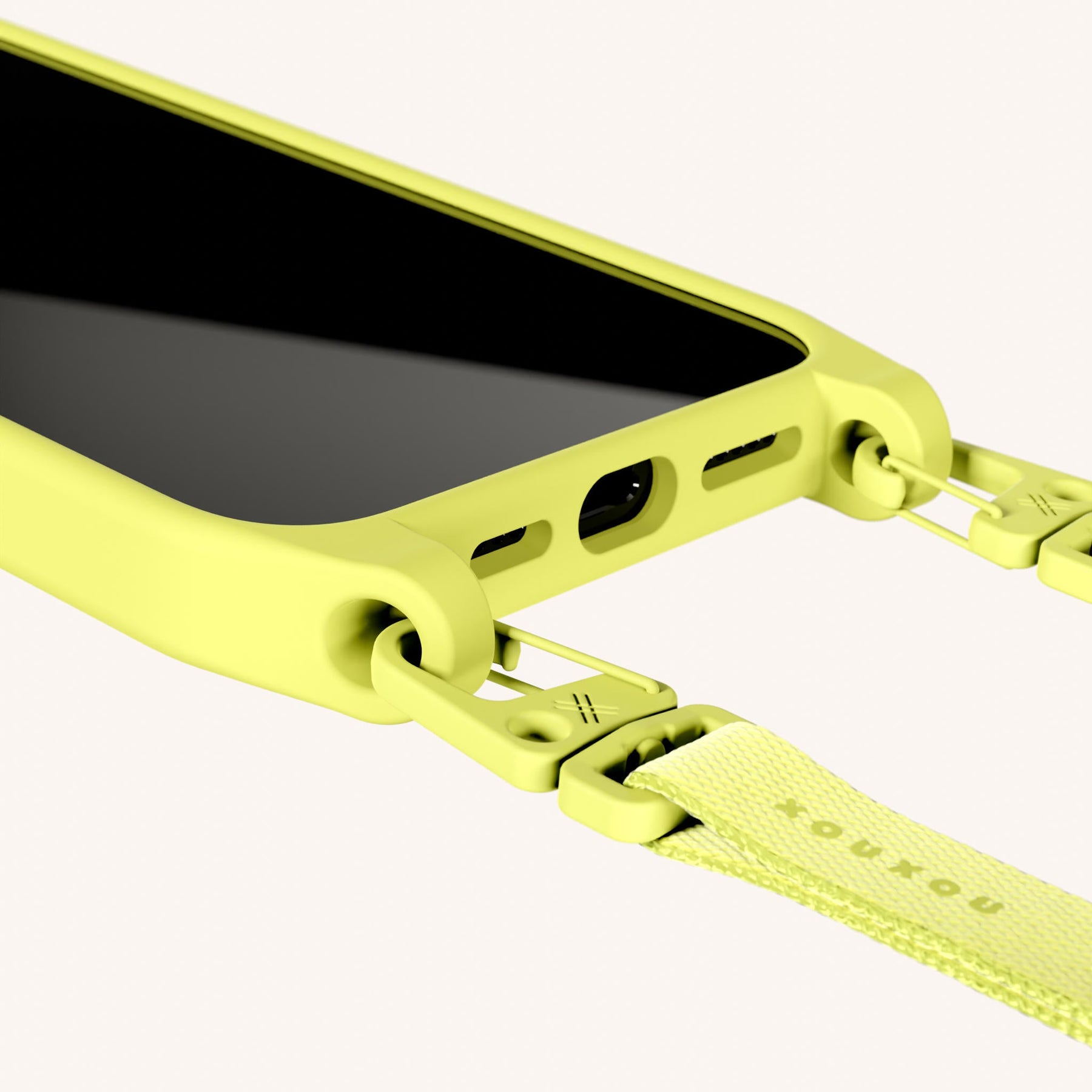 Phone Necklace with Slim Lanyard in Limoncello