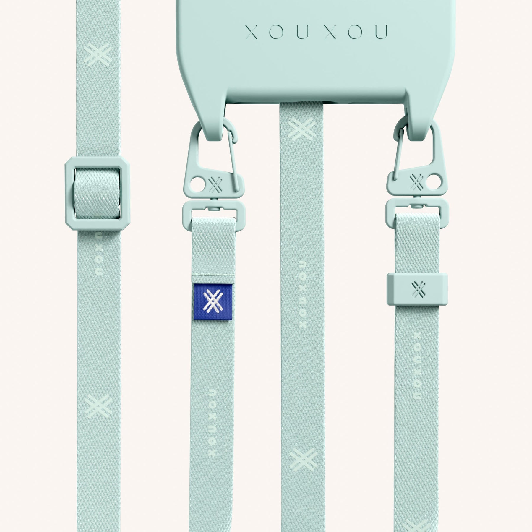 Phone Necklace with Slim Lanyard in Azzurro