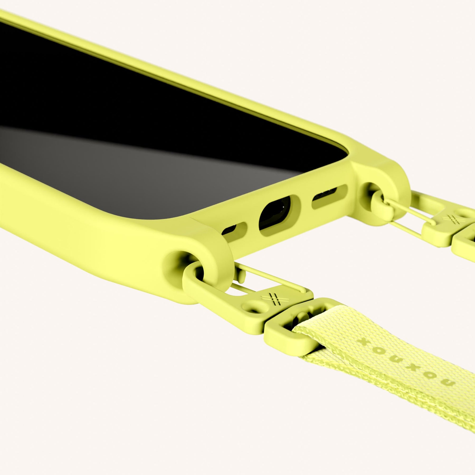 Phone Necklace with Slim Lanyard in Limoncello