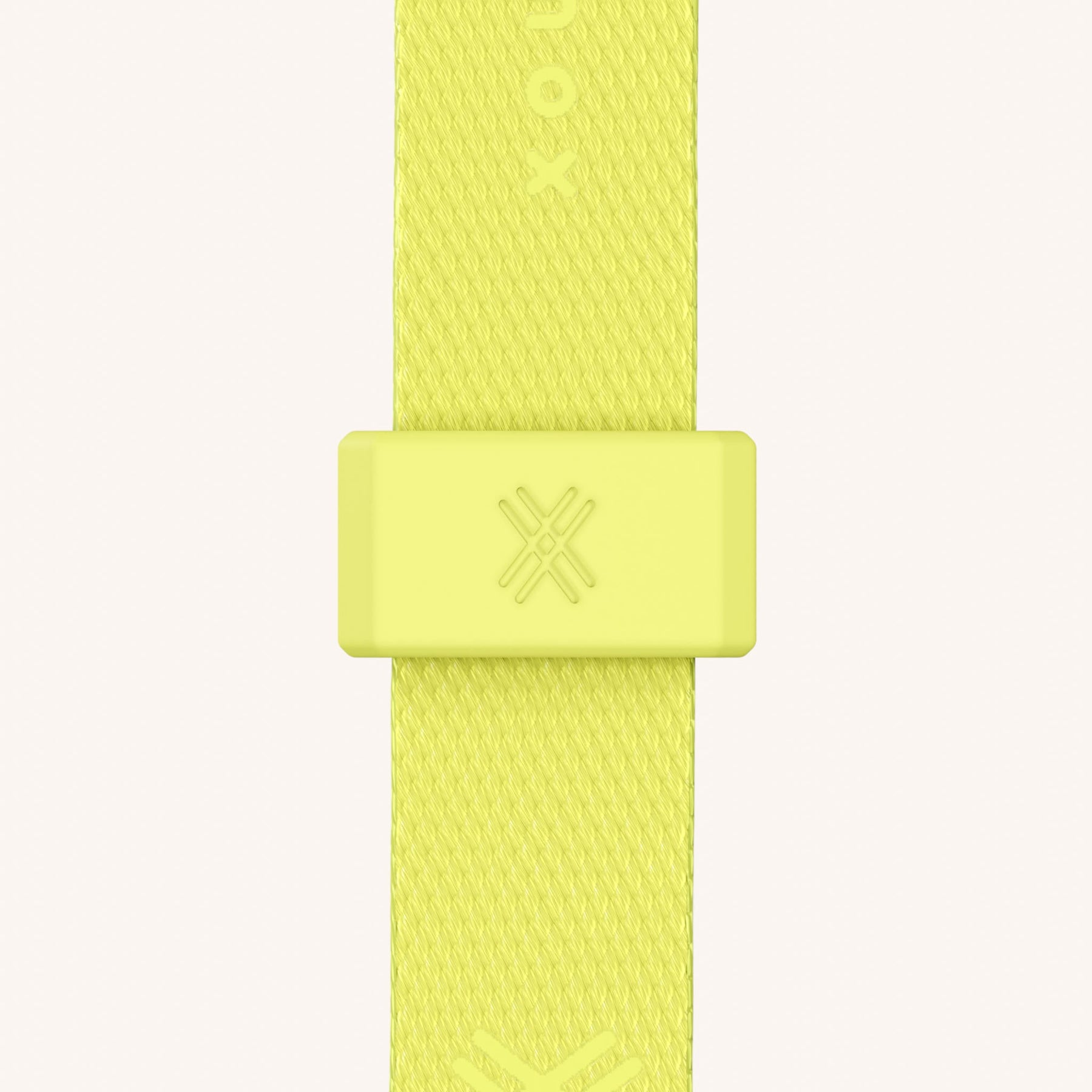 Phone Necklace with Slim Lanyard in Clear + Limoncello