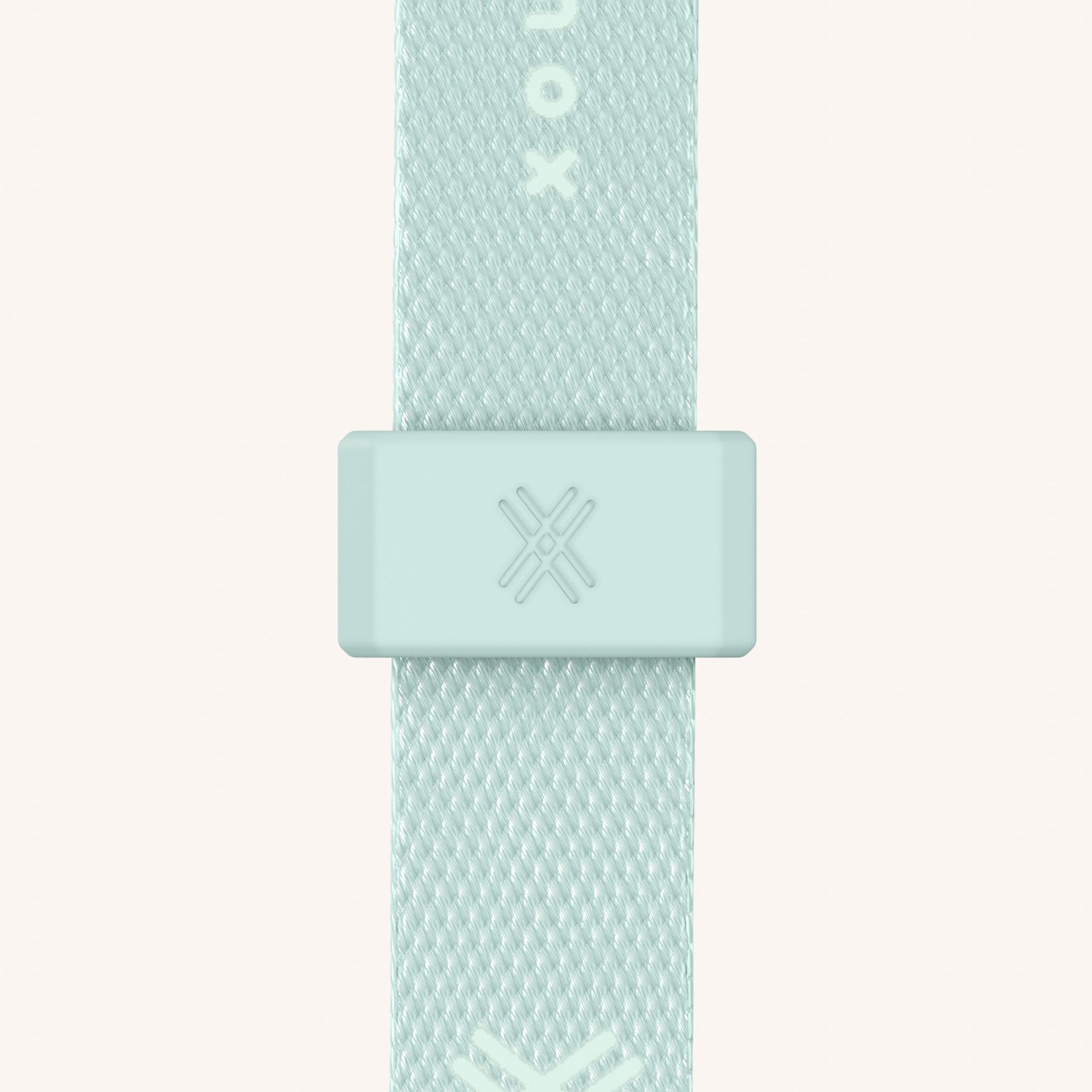 Phone Necklace with Slim Lanyard in Clear + Azzurro