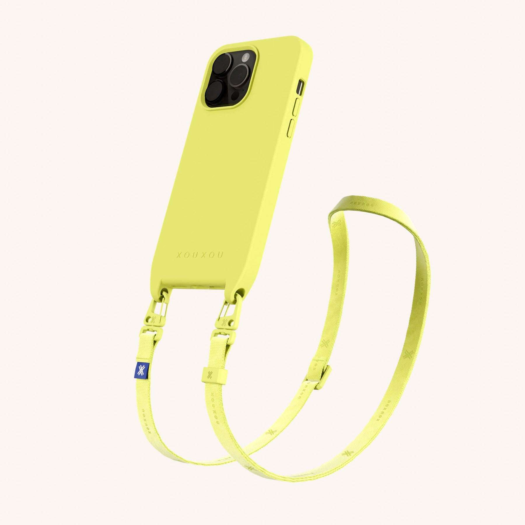 Phone Necklace with Slim Lanyard in Limoncello