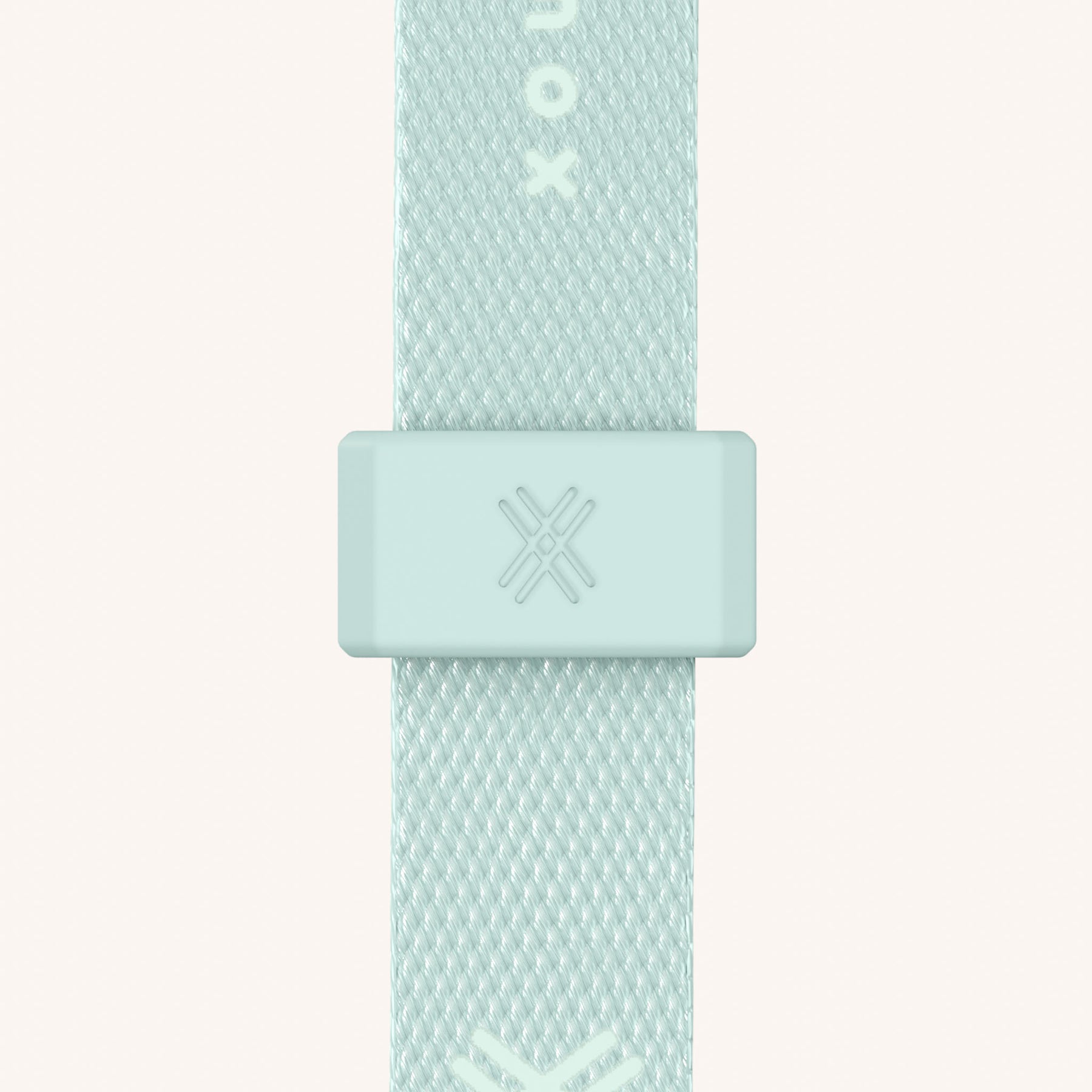 Phone Necklace with Slim Lanyard in Clear + Azzurro