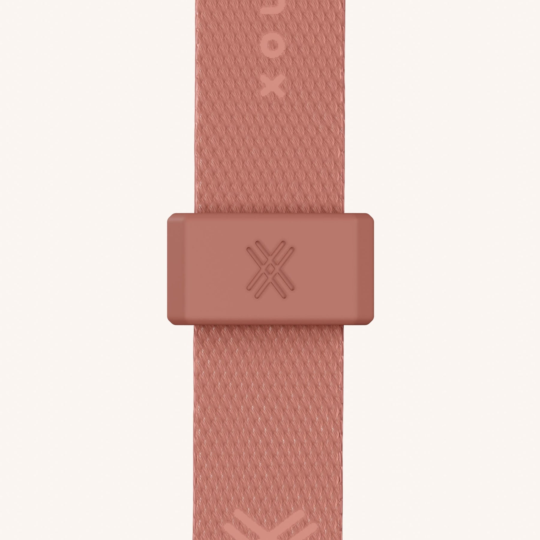 Handykette mit schmalem Gurt in Terracotta