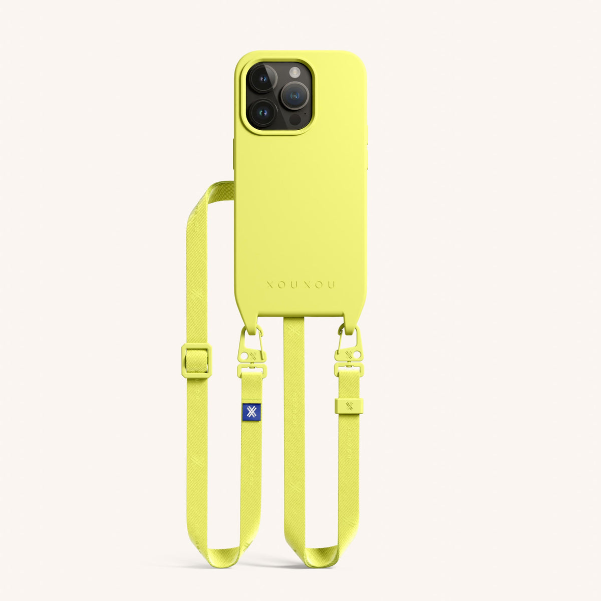 Phone Necklace with Slim Lanyard for iPhone 15 Pro with MagSafe in Limoncello | XOUXOU #phone model_iphone 15 pro