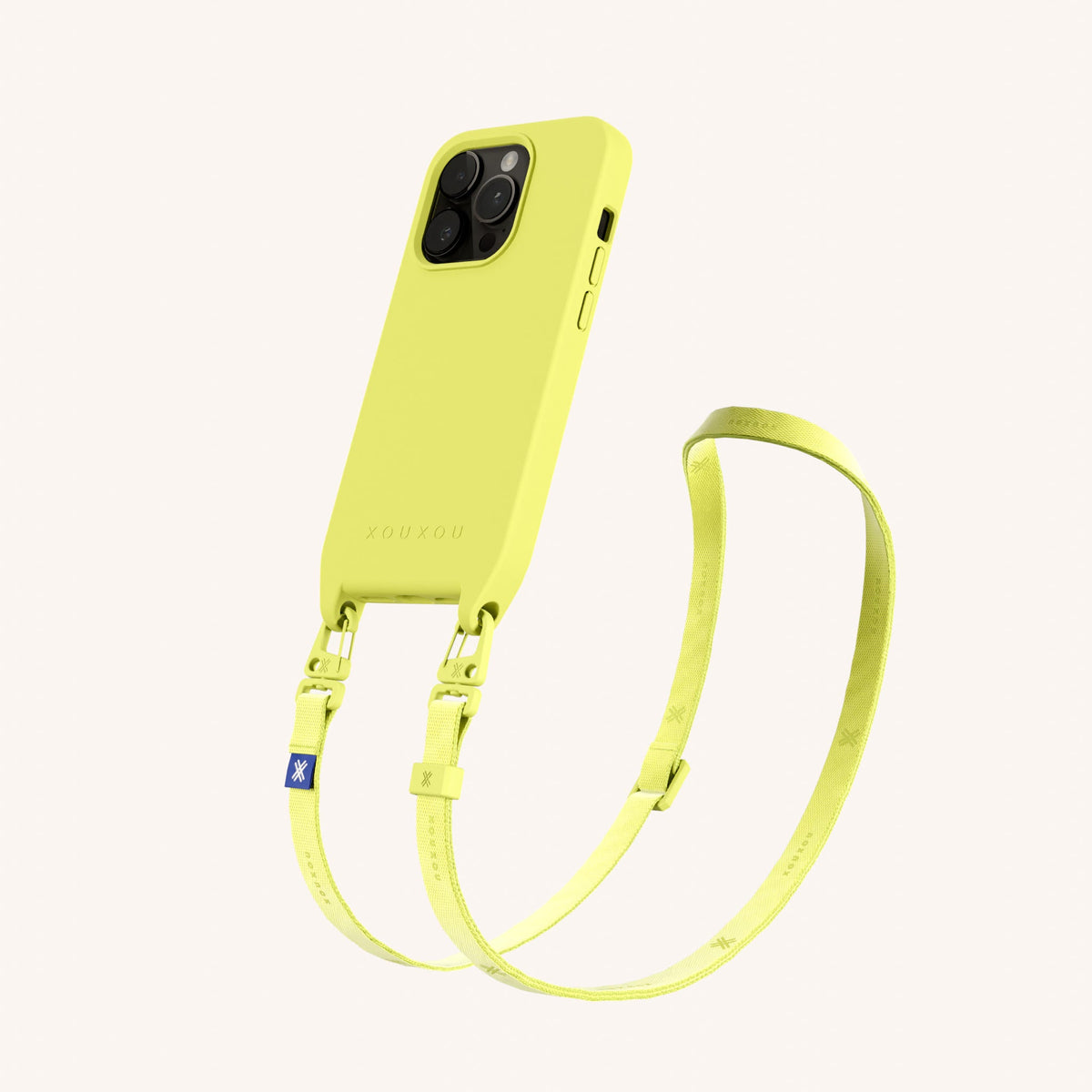 Phone Necklace with Slim Lanyard for iPhone 15 Pro with MagSafe in Limoncello | XOUXOU #phone model_iphone 15 pro