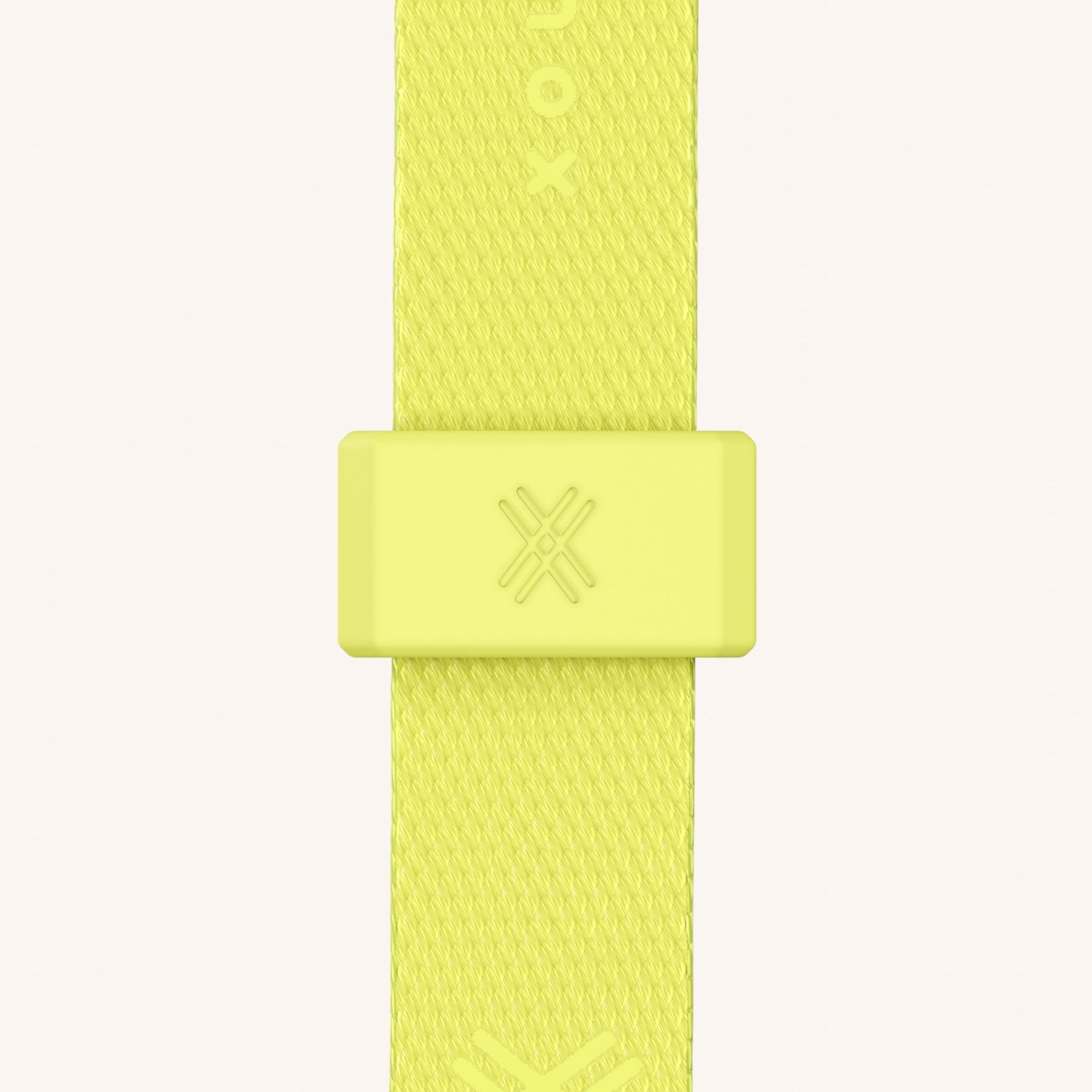 Phone Necklace with Slim Lanyard in Clear + Limoncello