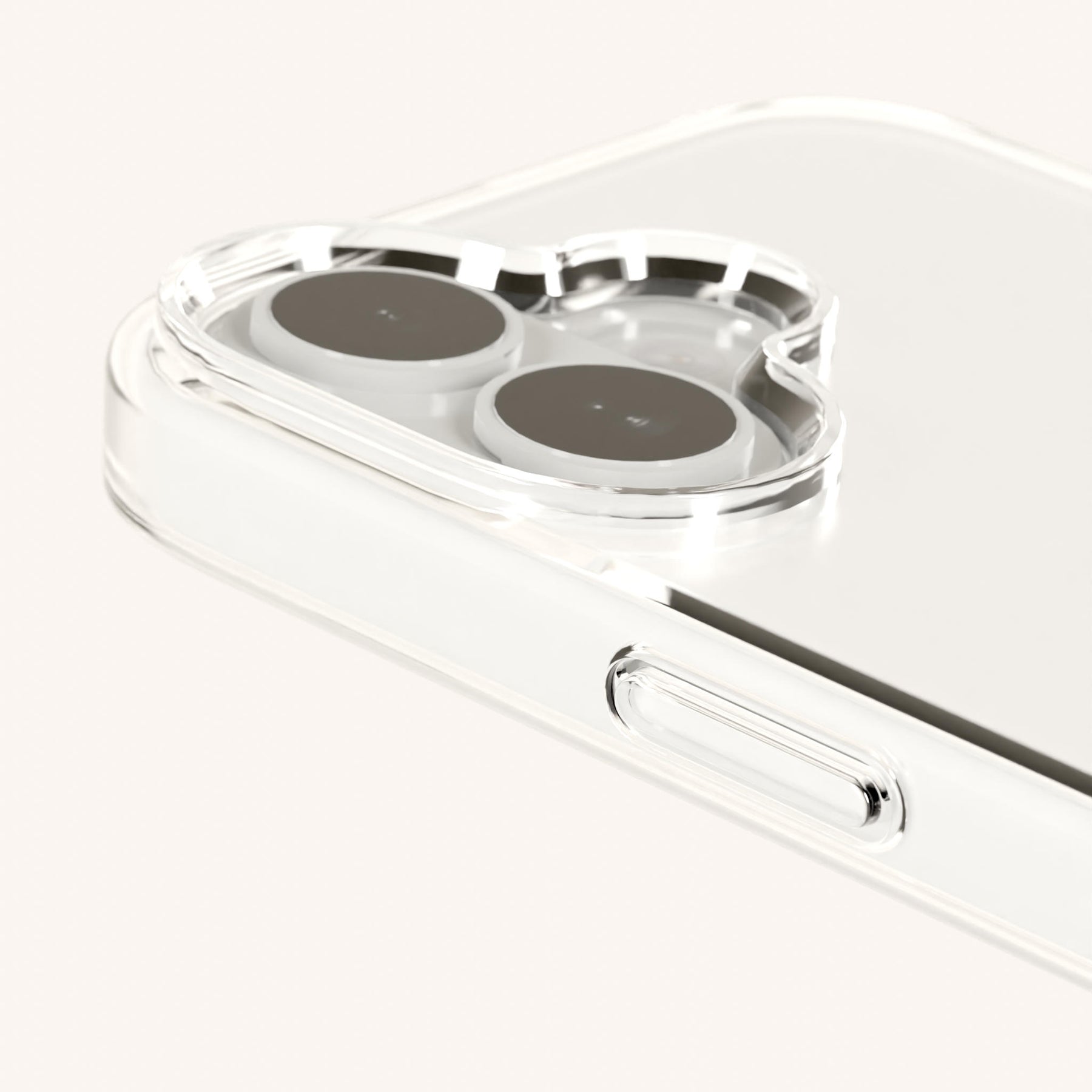 Phone Necklace with Slim Lanyard in Clear + Pool
