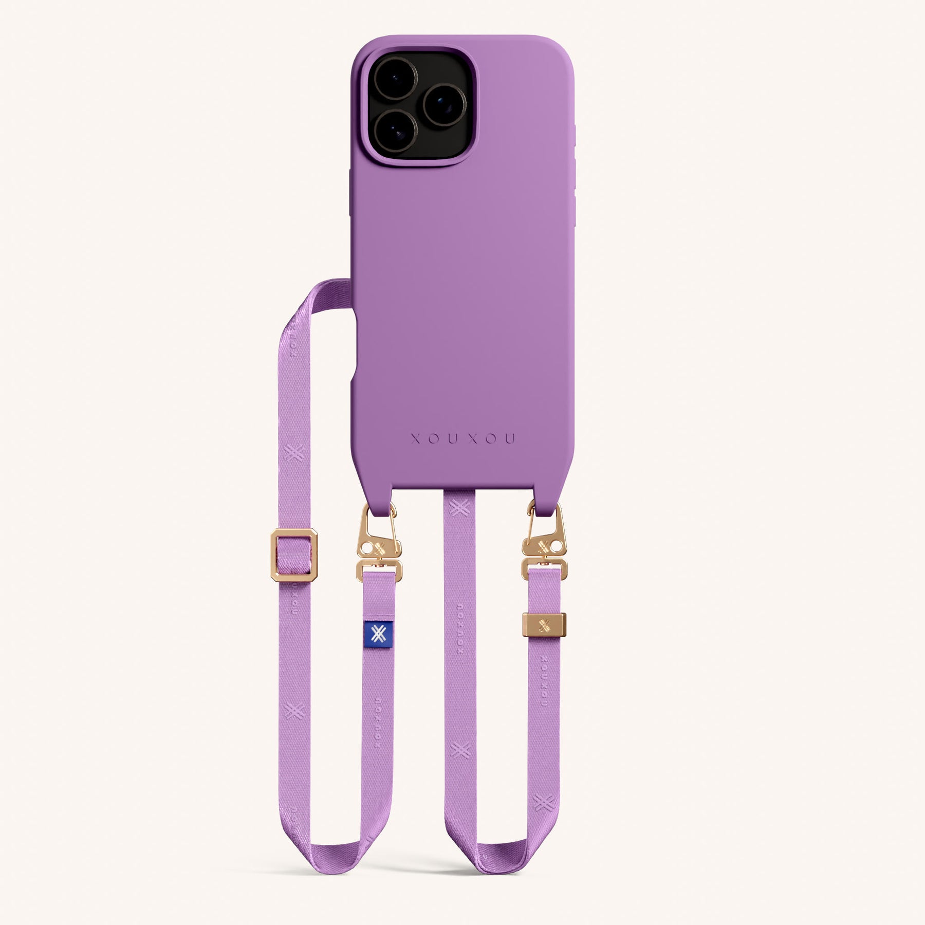 Phone Necklace with Slim Lanyard in Lavender