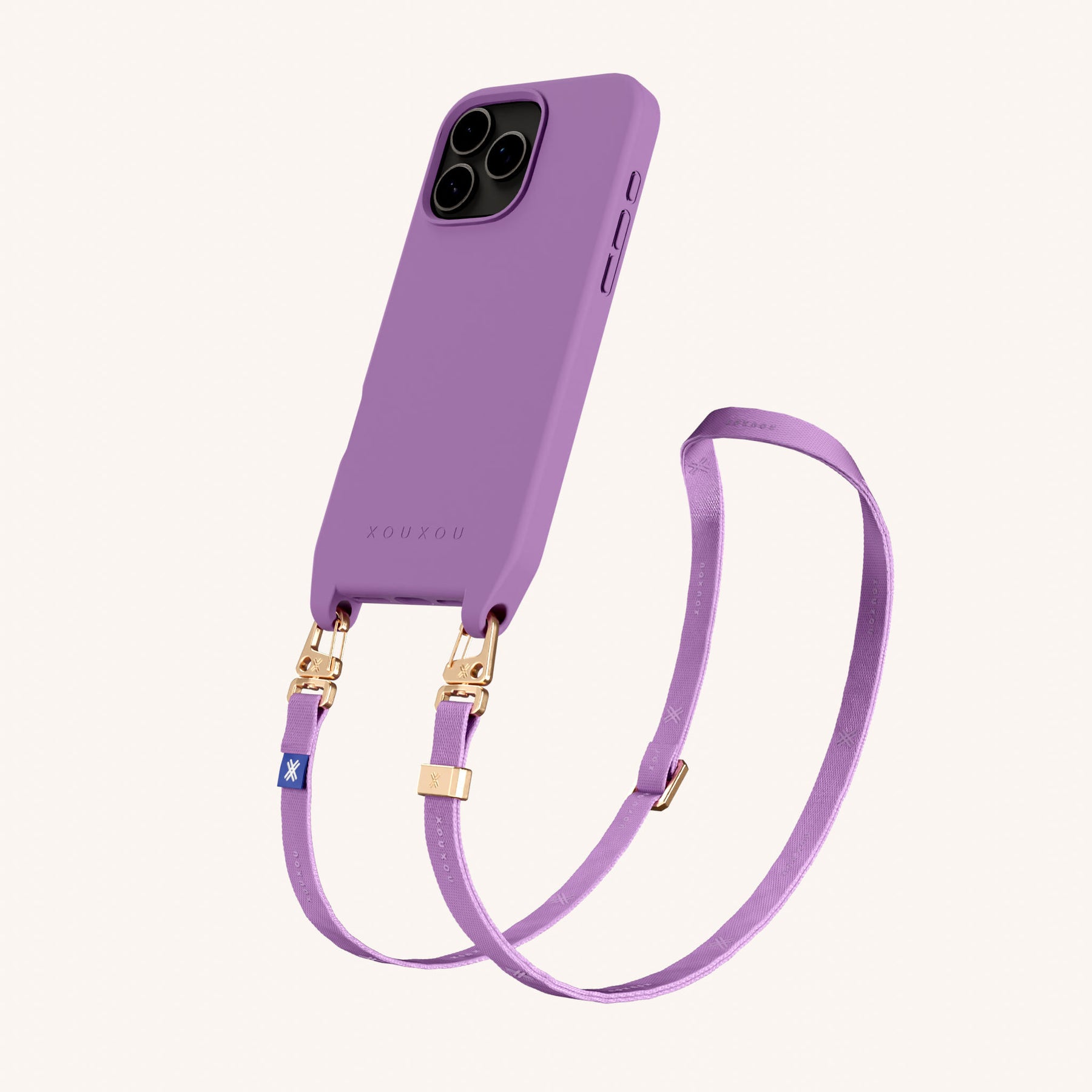 Phone Necklace with Slim Lanyard in Lavender