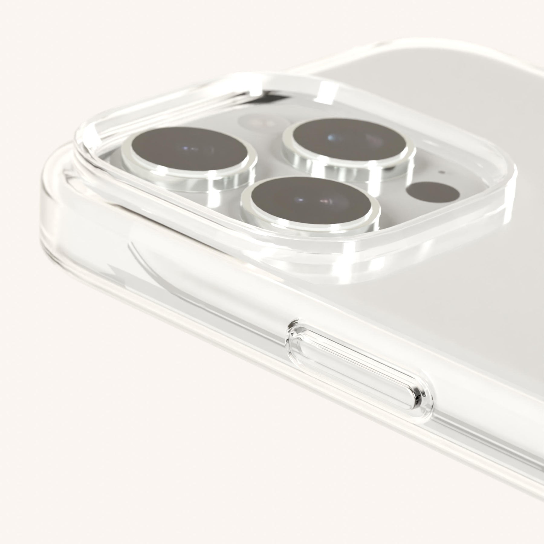 Phone Necklace with Slim Lanyard in Clear + Pool