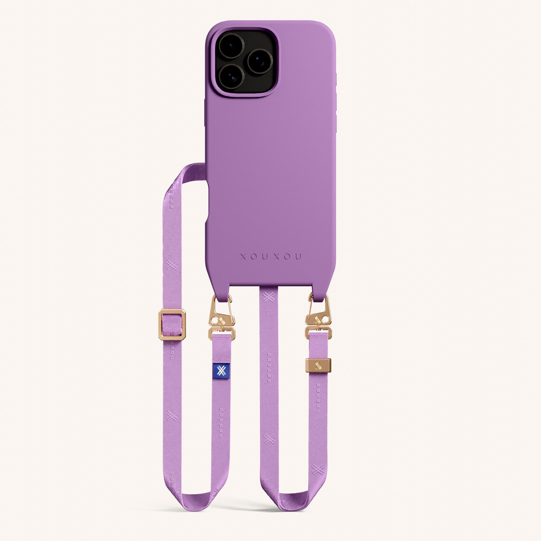 Phone Necklace with Slim Lanyard in Lavender