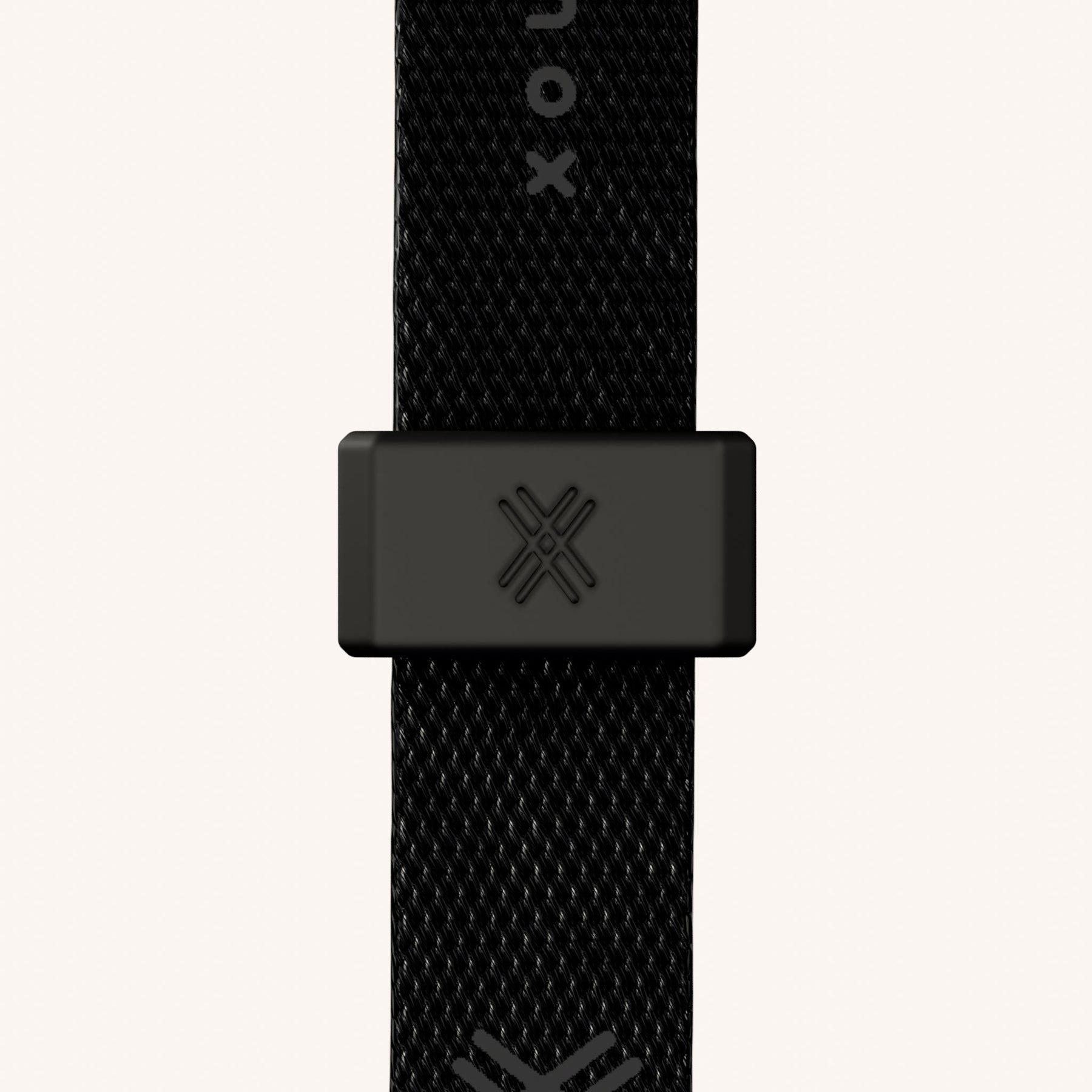 Phone Necklace with Slim Lanyard in Mel Clear + Black