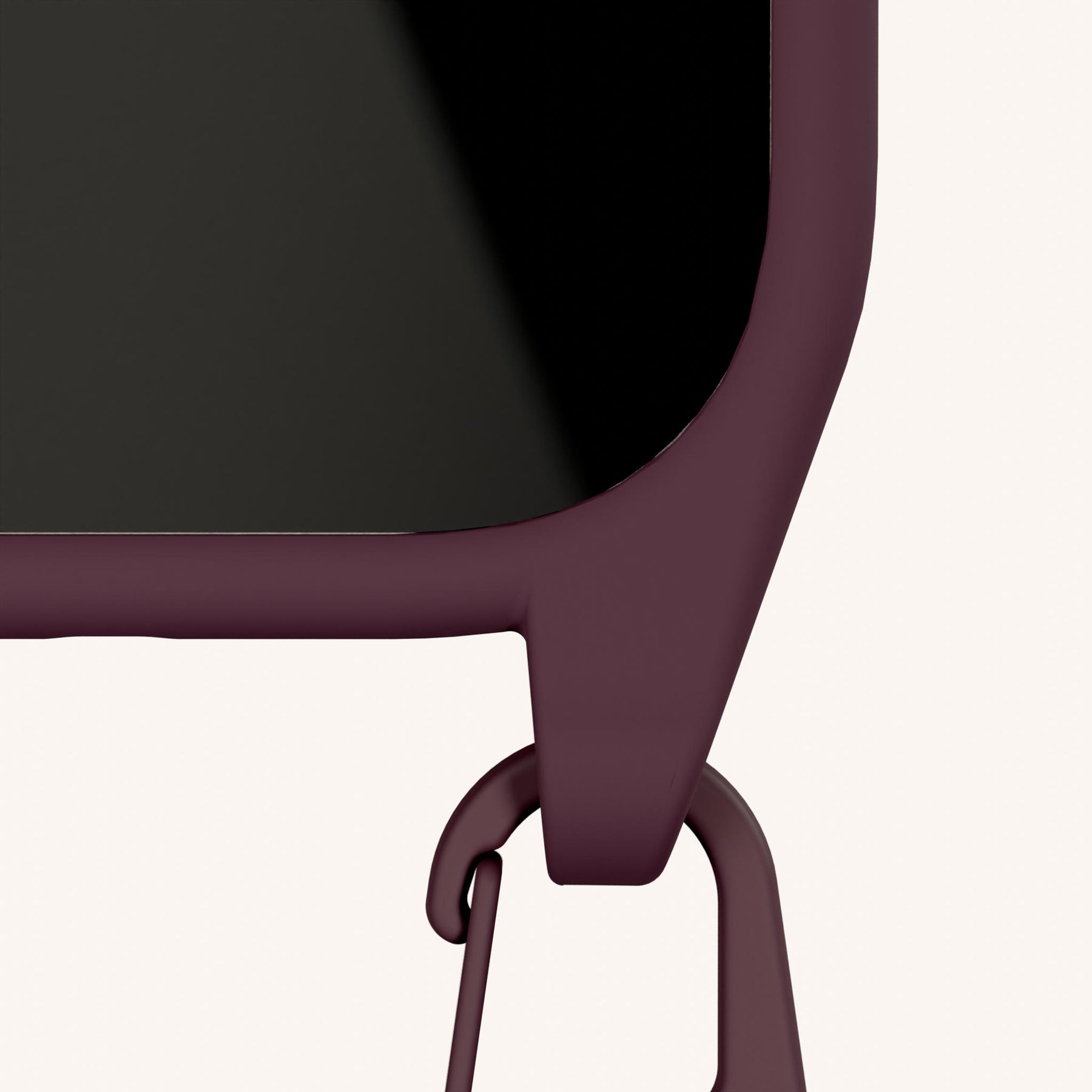 Phone Necklace with Slim Lanyard in Burgundy