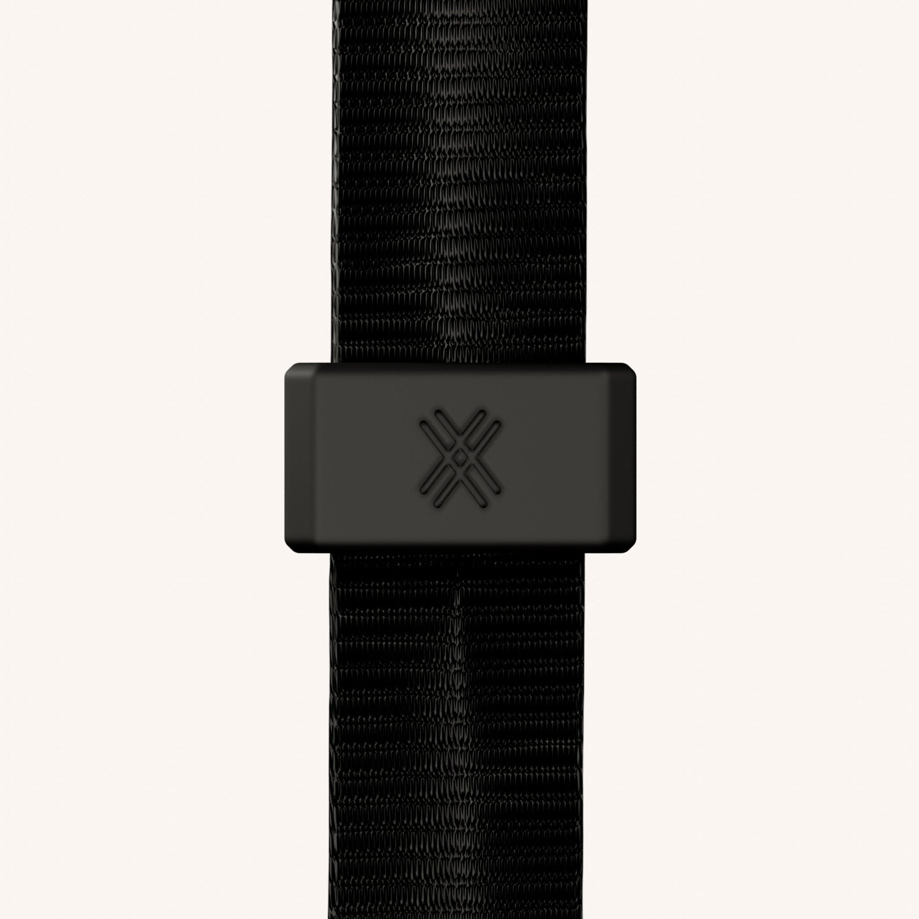 Phone Necklace with Slim Lanyard in Clear + Black