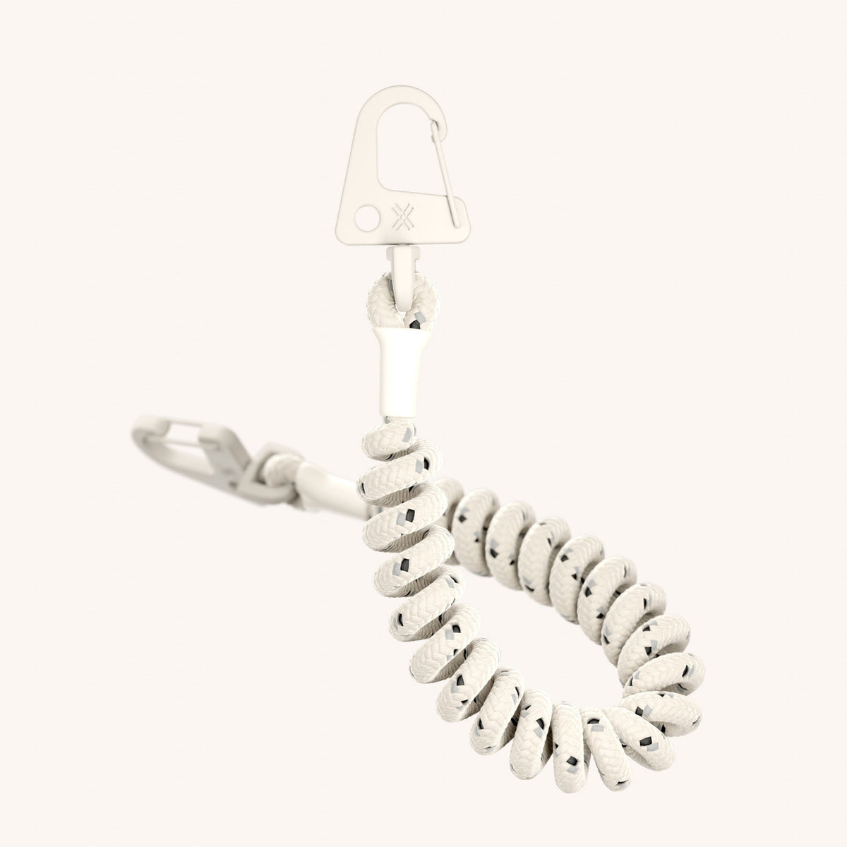 Phone Strap Spiral Rope in Chalk Detail View | XOUXOU