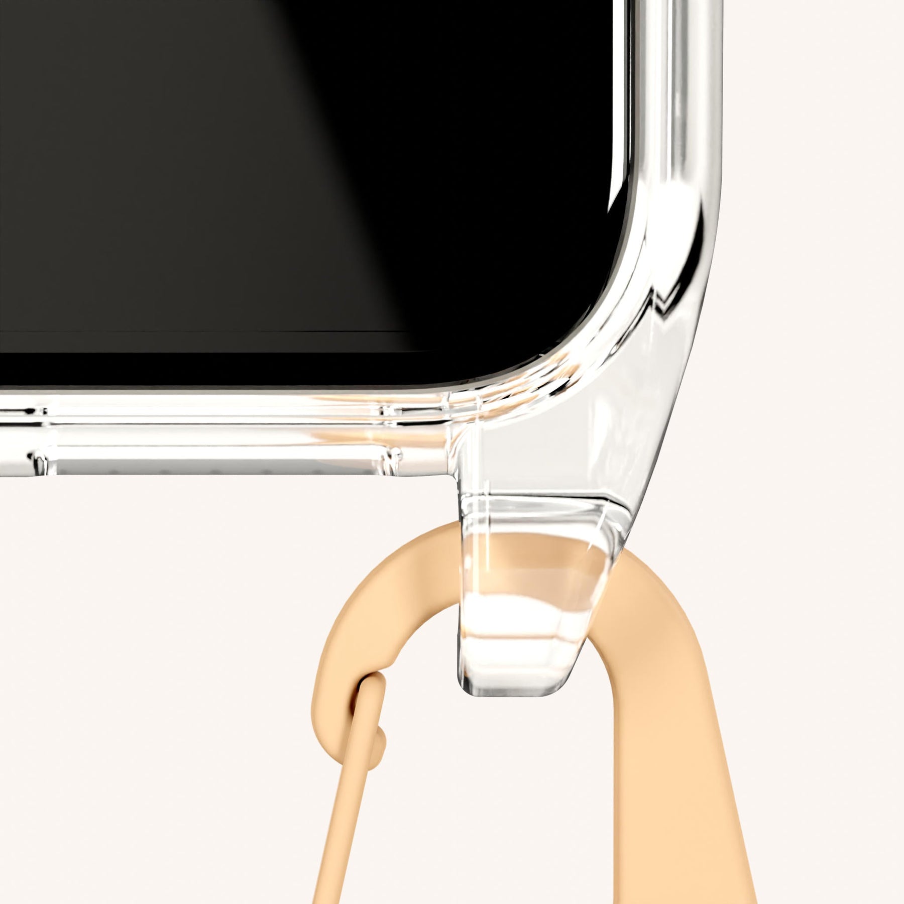 Handykette mit Karabinerband in Transparent + Palm Springs