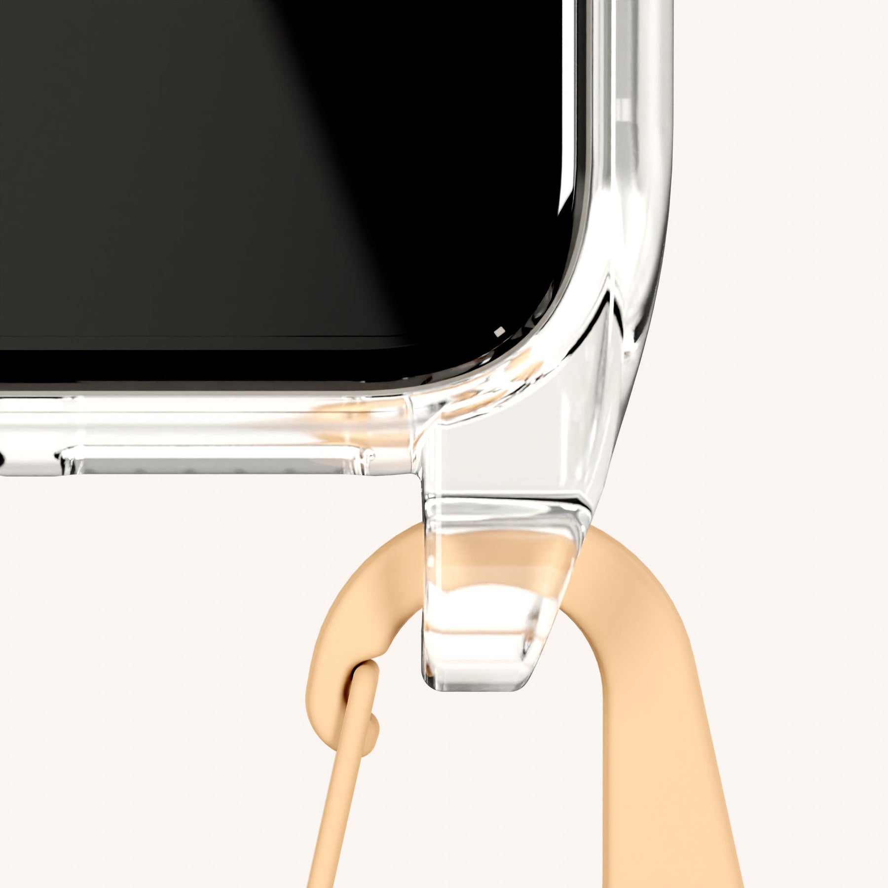 Handykette mit Karabinerband in Transparent + Palm Springs