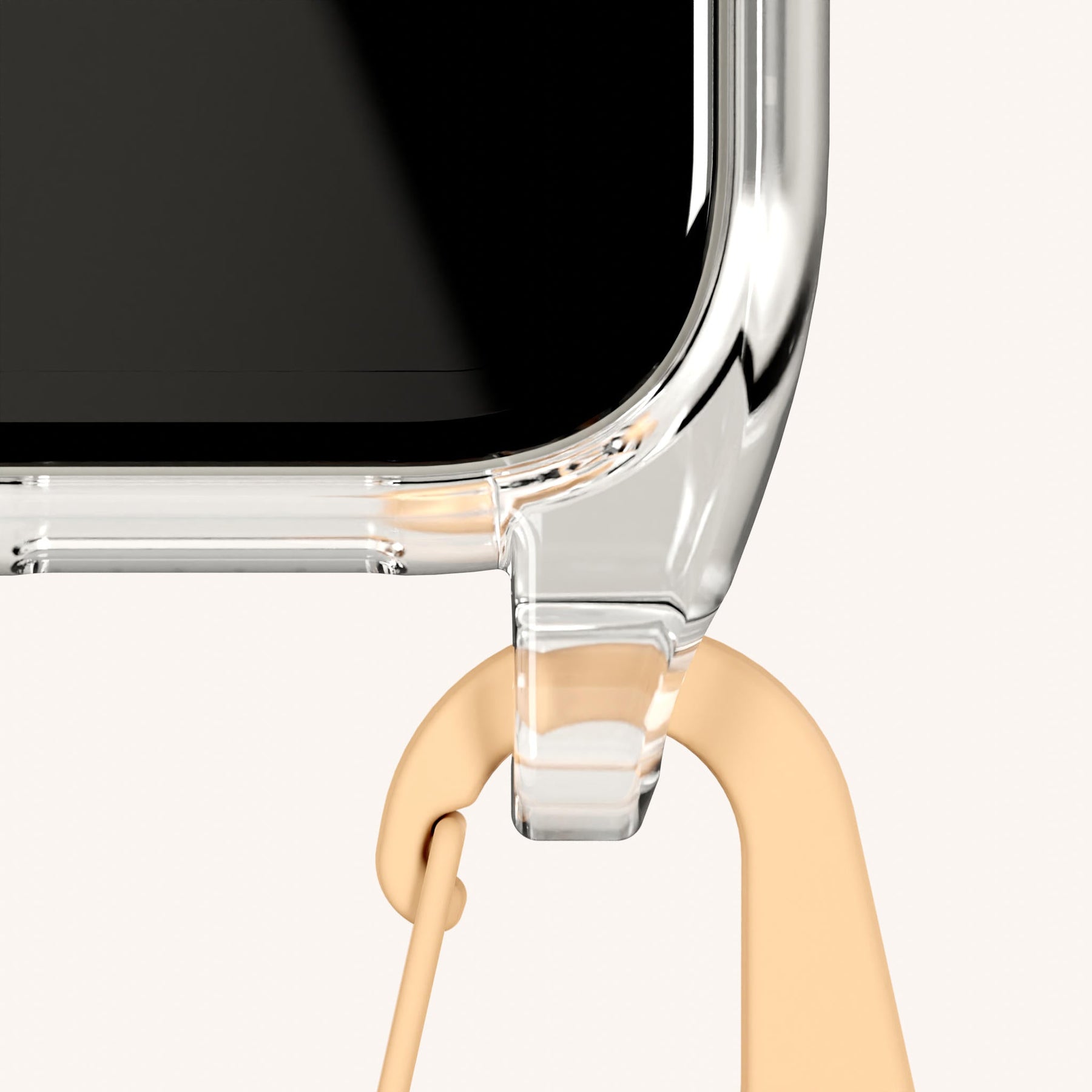 Handykette mit Karabinerband in Transparent + Palm Springs