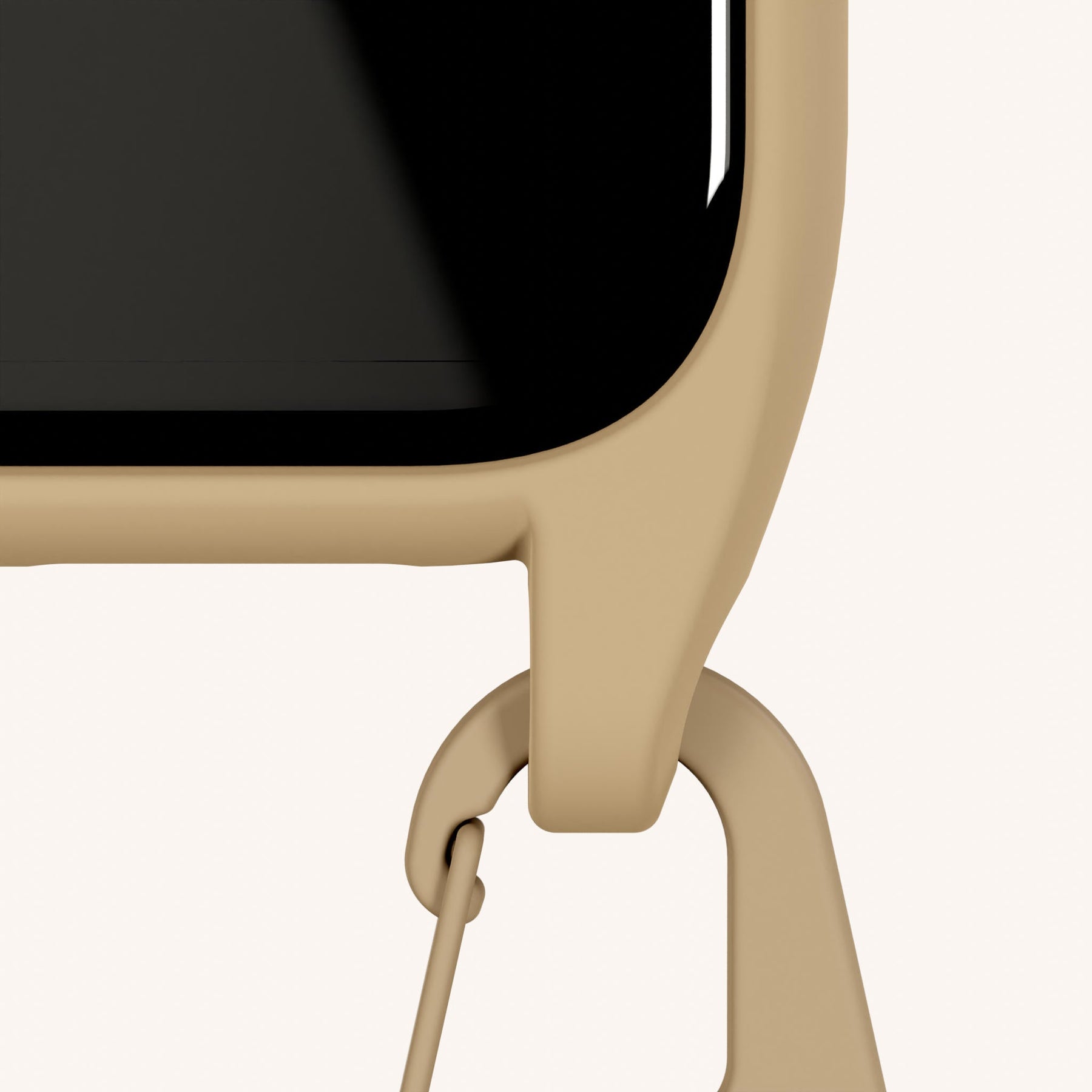 Handykette mit Karabinerband in Beige