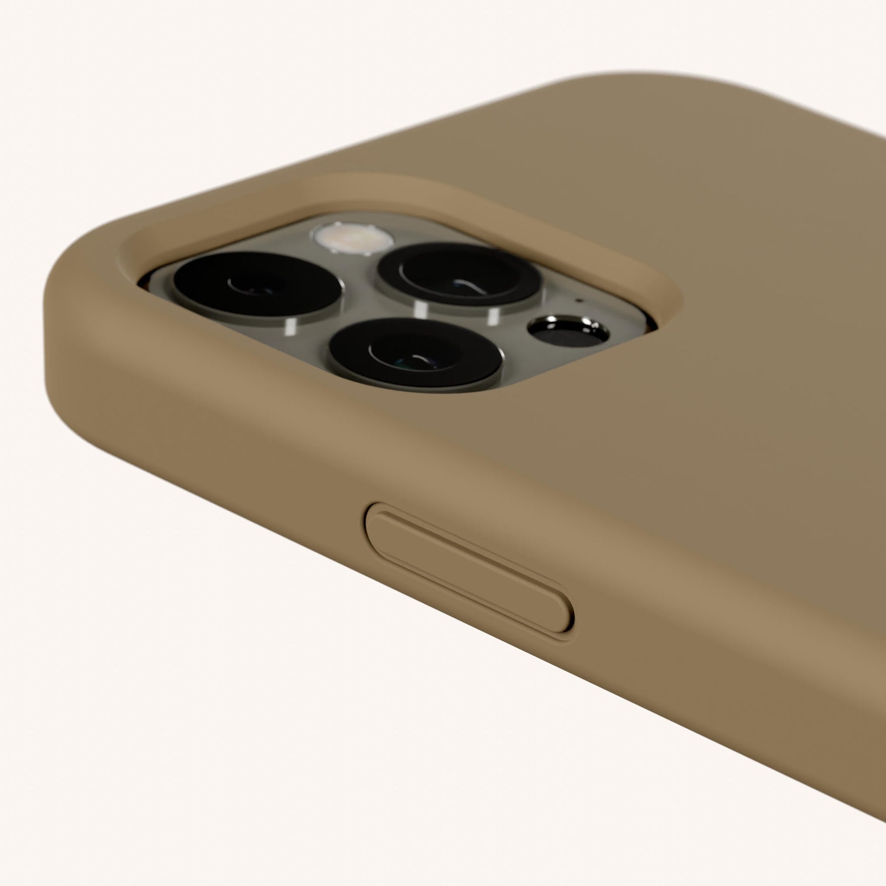 Handykette mit Karabinerband in Taupe