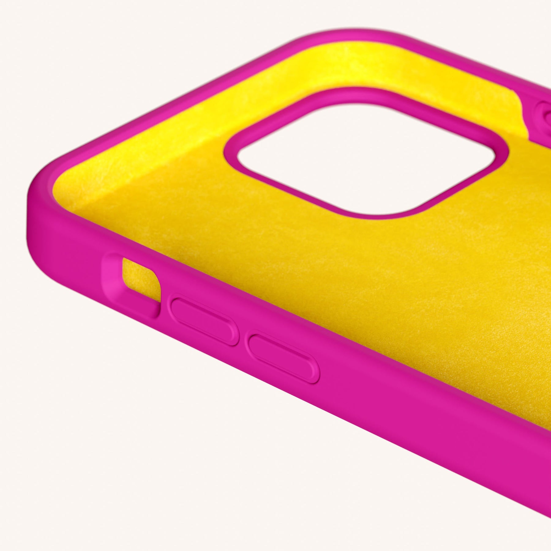 Handykette mit Karabinerband in Power Pink